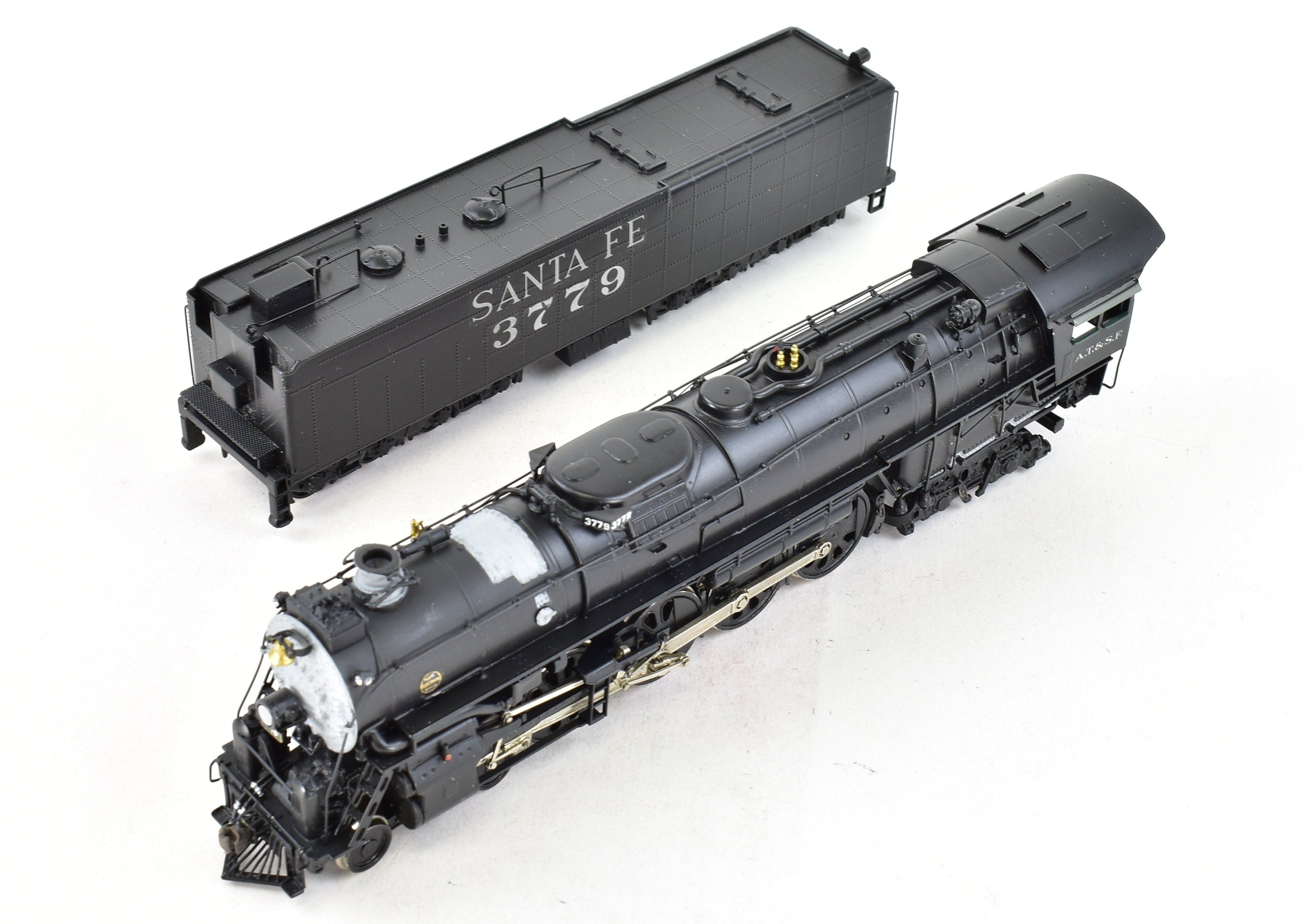 HO Scale Brass PFM - United ATSF - Santa Fe 4-8-4 Northern Steam Locomotive Model from 1981 Hi - Grade Tapered Rods Version with Custom Painting