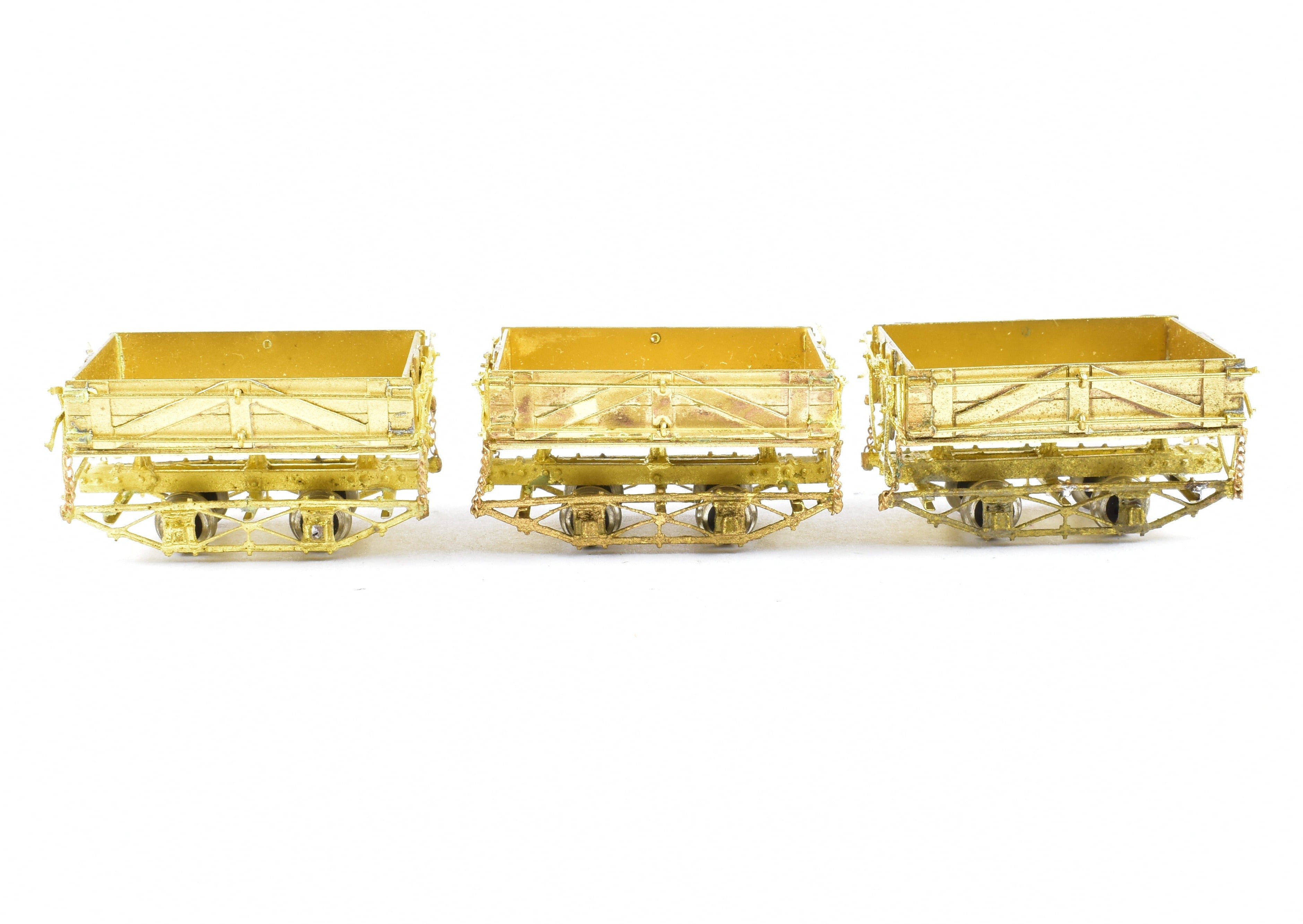 HOn3 Brass Precision Scale Co. Westside Lumber Co. PC&F Side Dump Ballast Car Set of 3