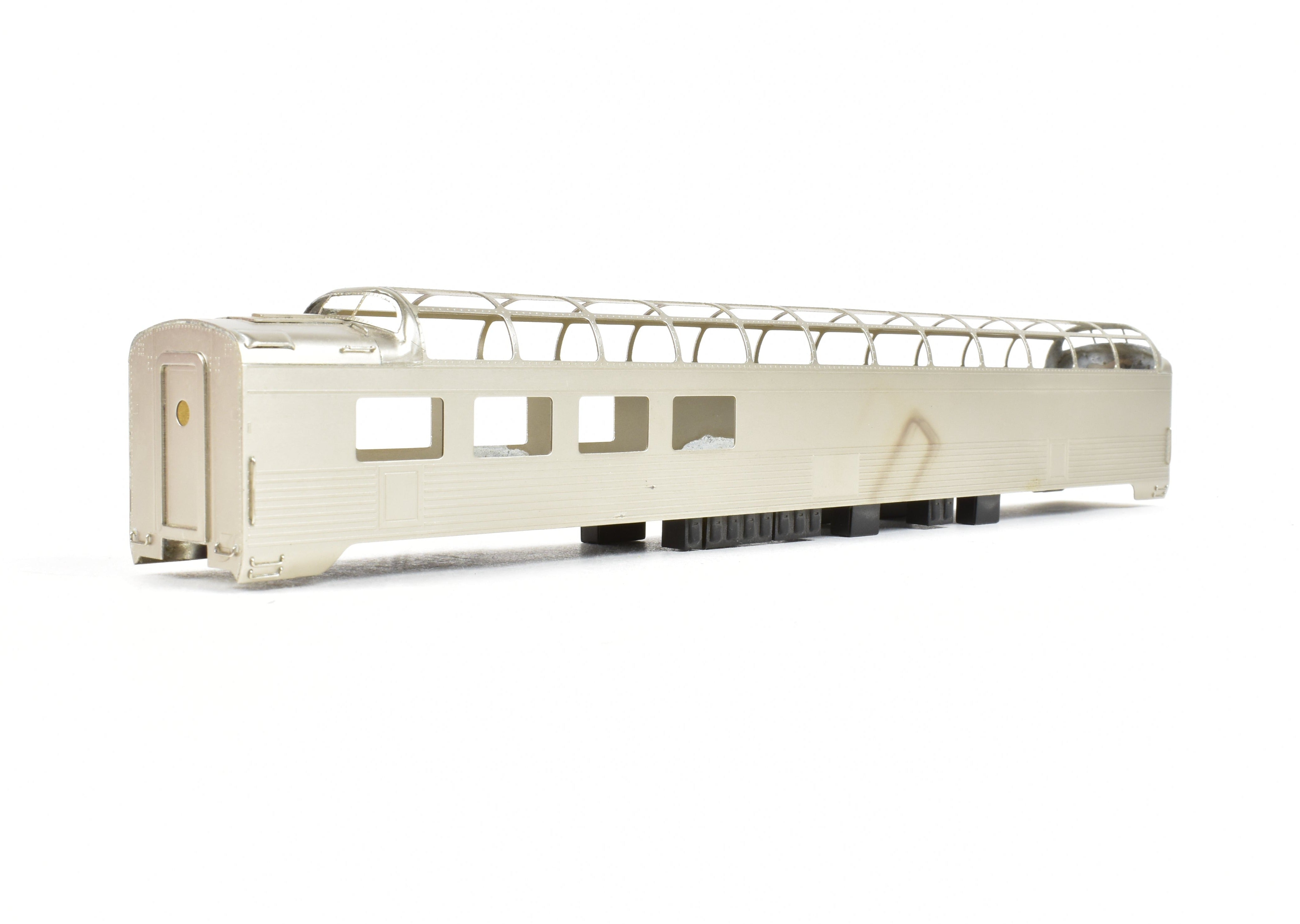 HO Scale Brass Model of Southern Pacific 3/4 Length Dome Corrugated Train Car by S. Soho & Co. without Trucks