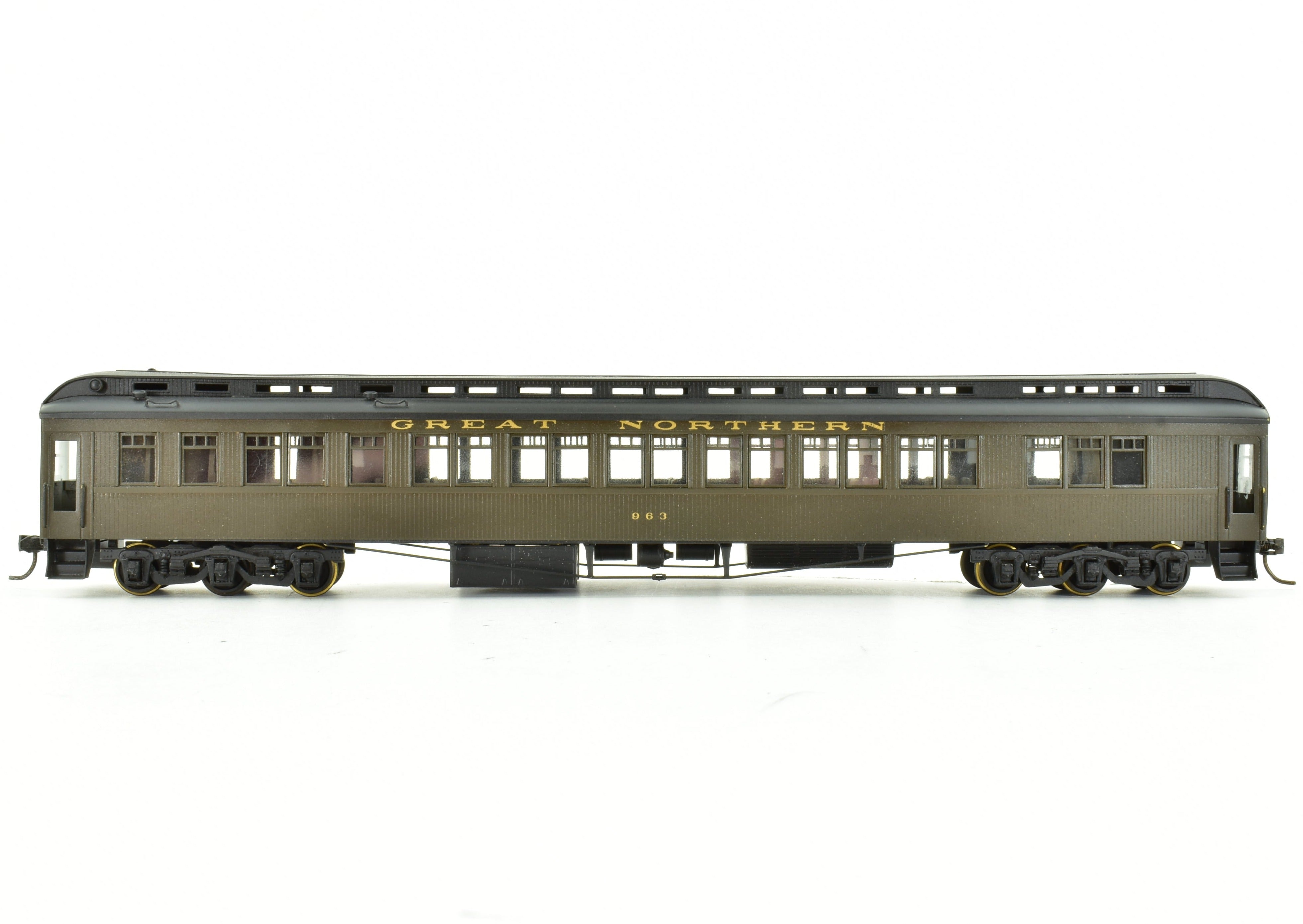 HO Scale Brass PFM Van Hobbies Canadian Pacific Railway Kettle Valley Wood Passenger Sleeper Model with Painted GN Finish and No Original Box