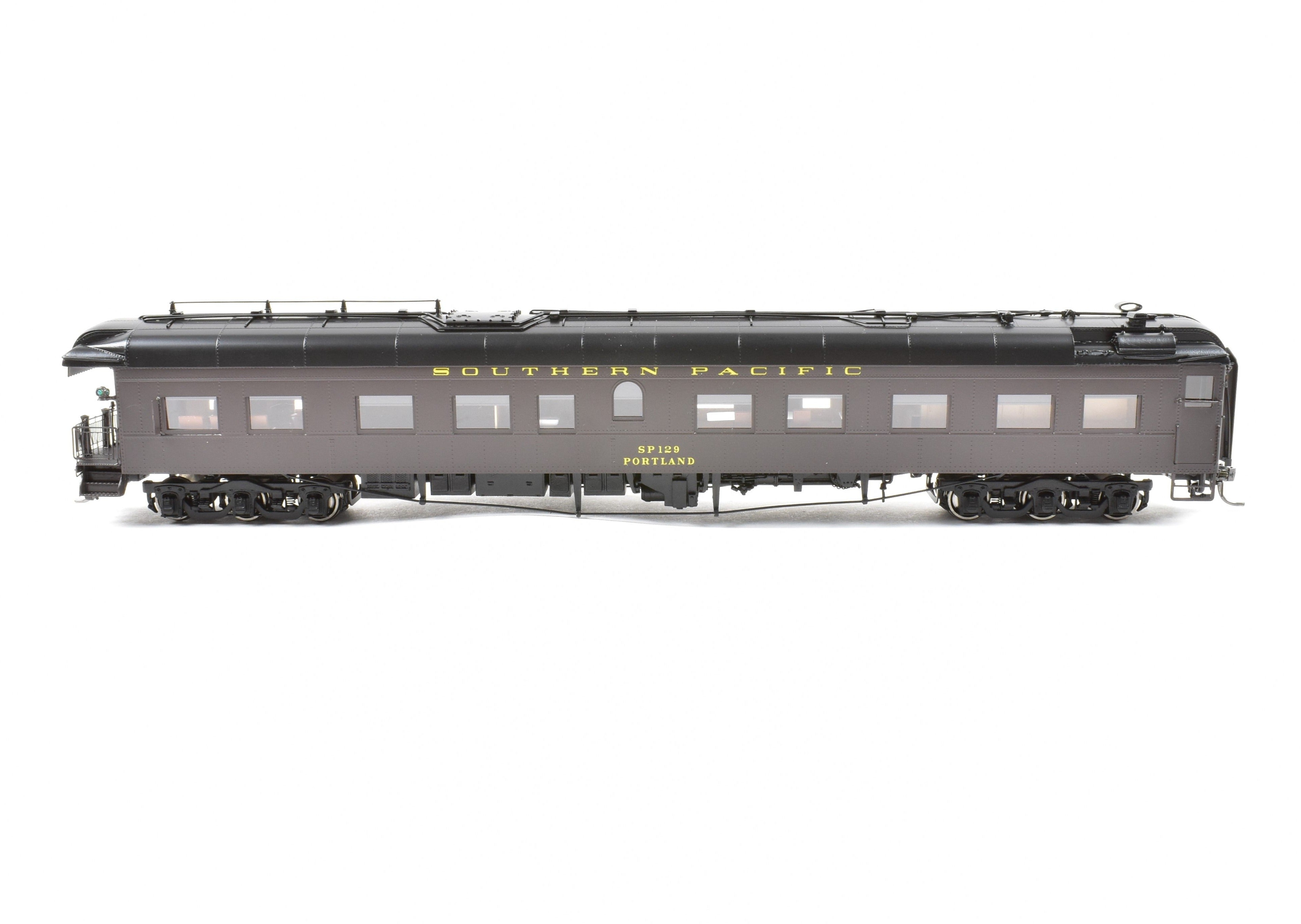 HO Scale New Brass North Bank Line SP Portland #129 Dark Olive Green Business Car