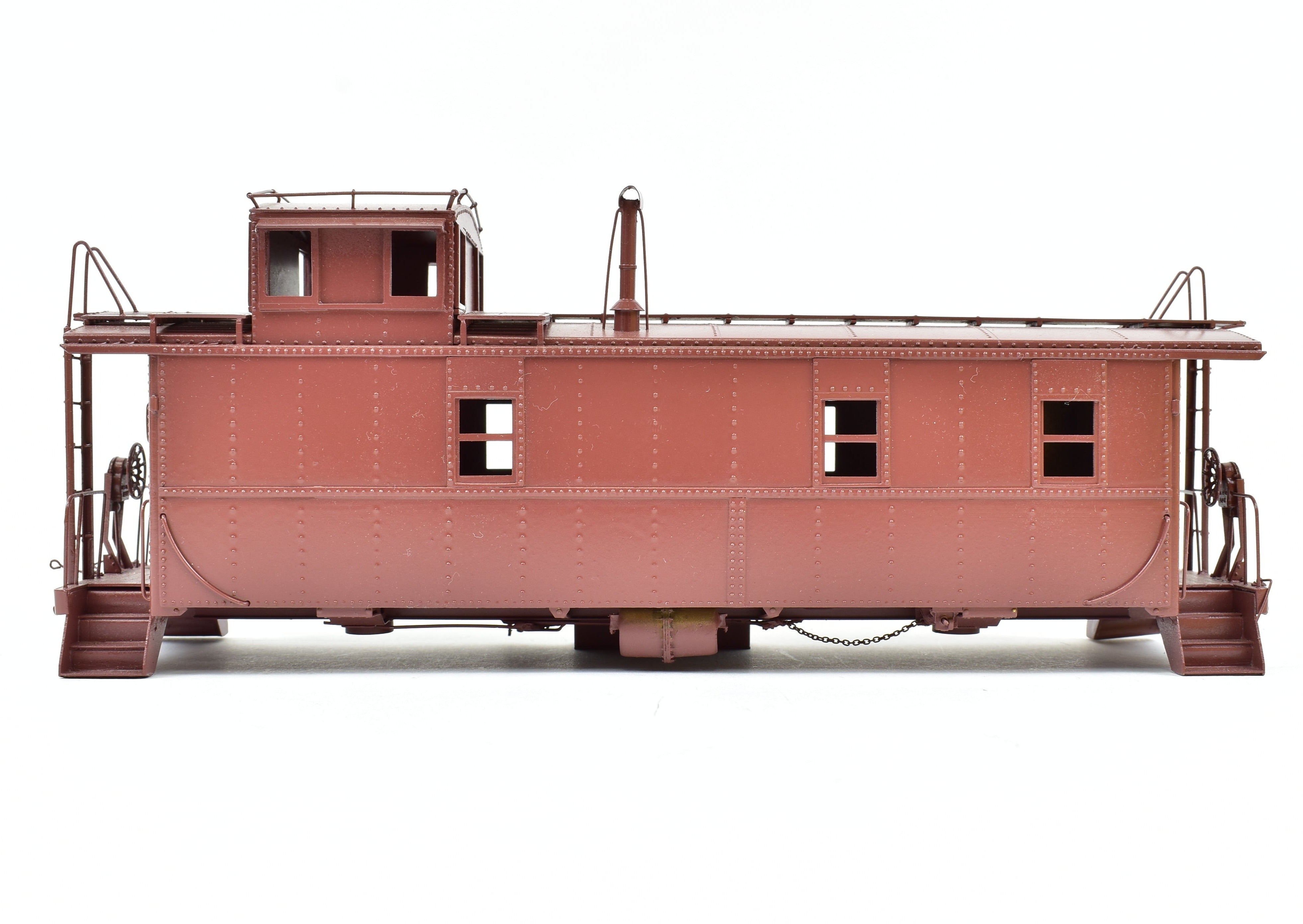 O Scale Brass Sunset Models ATSF - Santa Fe #1951 Steel Caboose, Partial Paint, No Trucks, As-Is