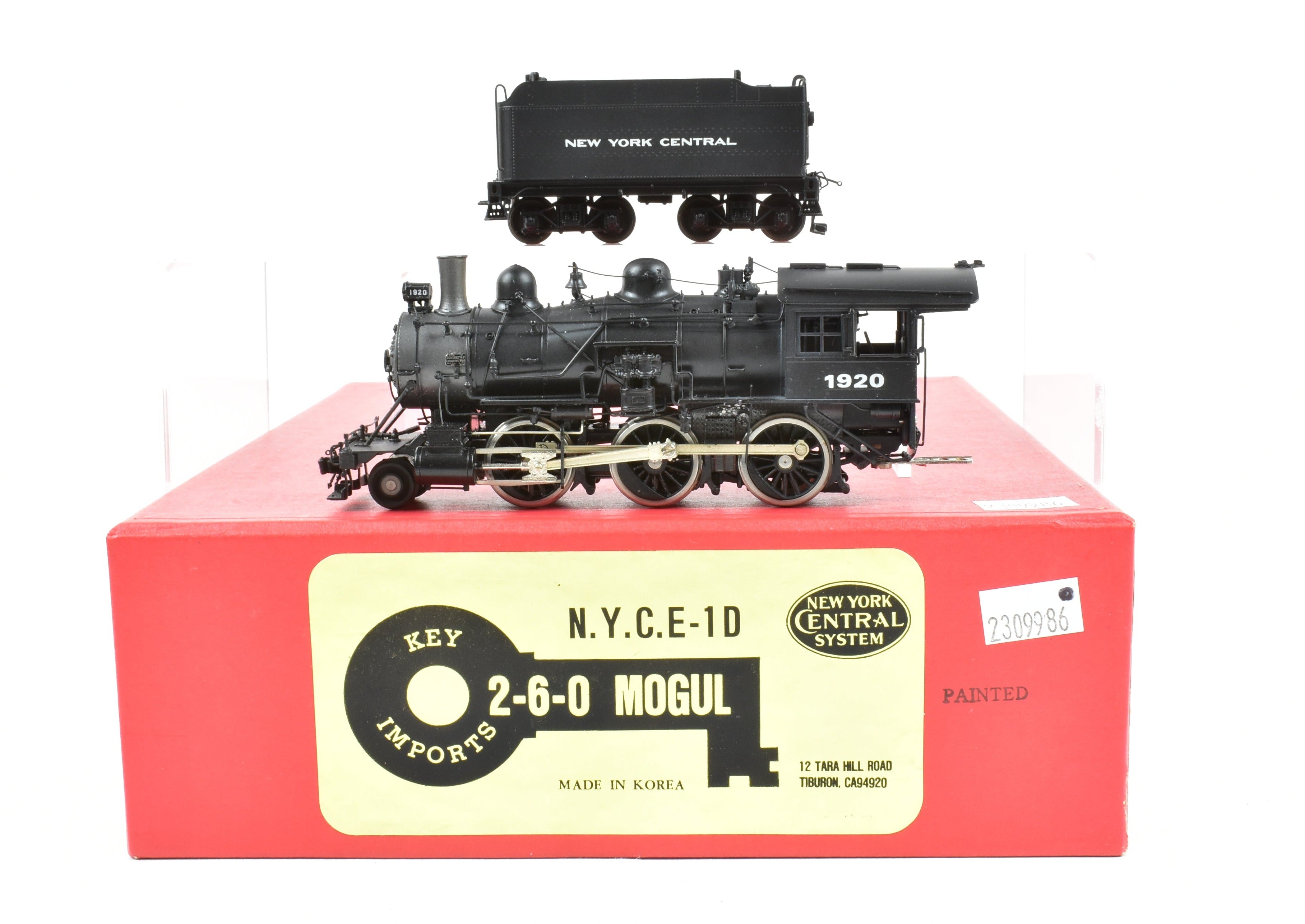 HO Scale Brass Model Train Key Imports from NYC - New York Central E-1D 2-6-0 Mogul Locomotive with Factory Painting