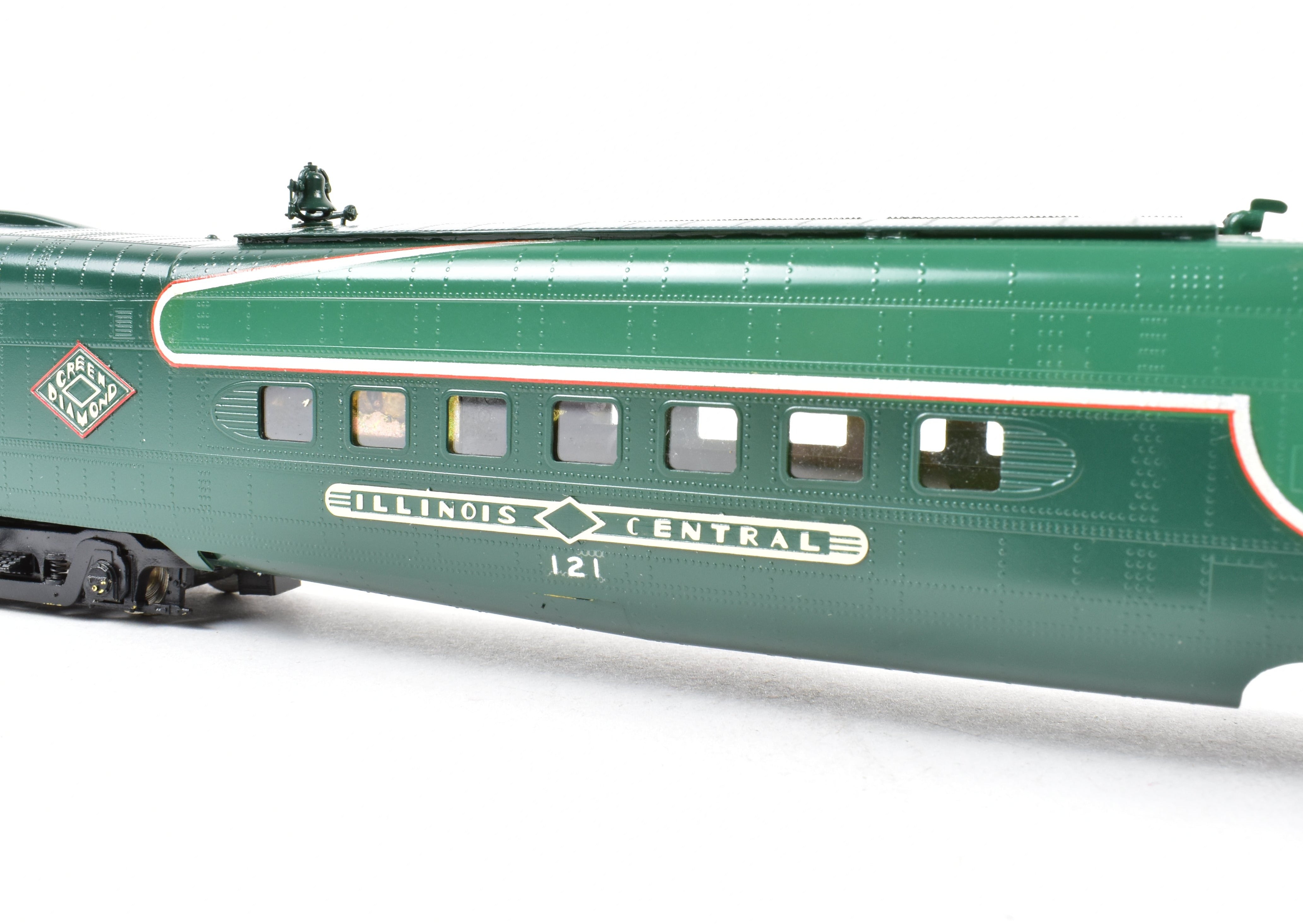 HO Brass CON OMI - Overland Models IC Illinois Central 5 - Car Articulated Factory - Painted Train Set