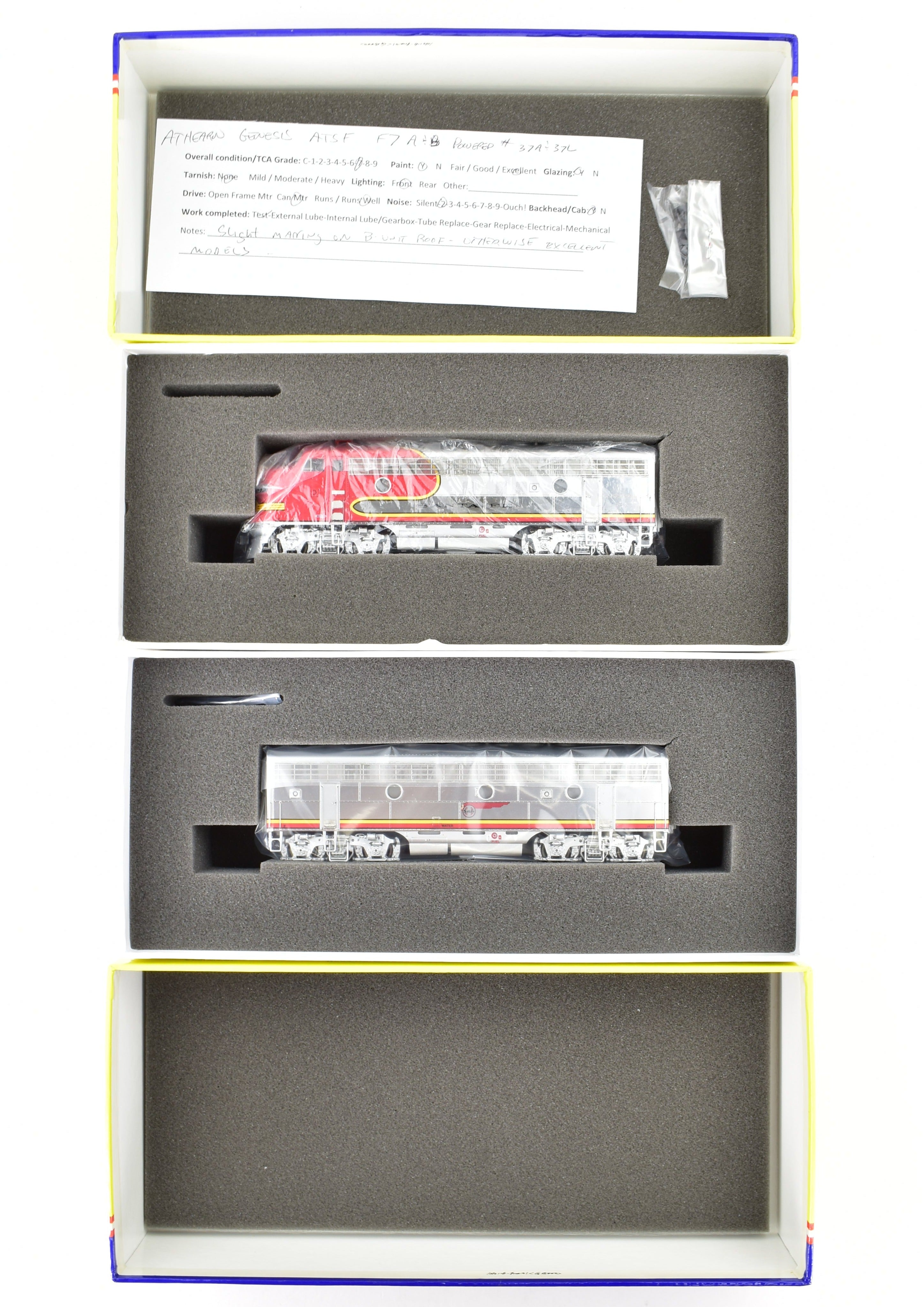 Athearn Genesis ATSF Santa Fe EMD F7A/F7B Phase I Set #37L & 37A First Run