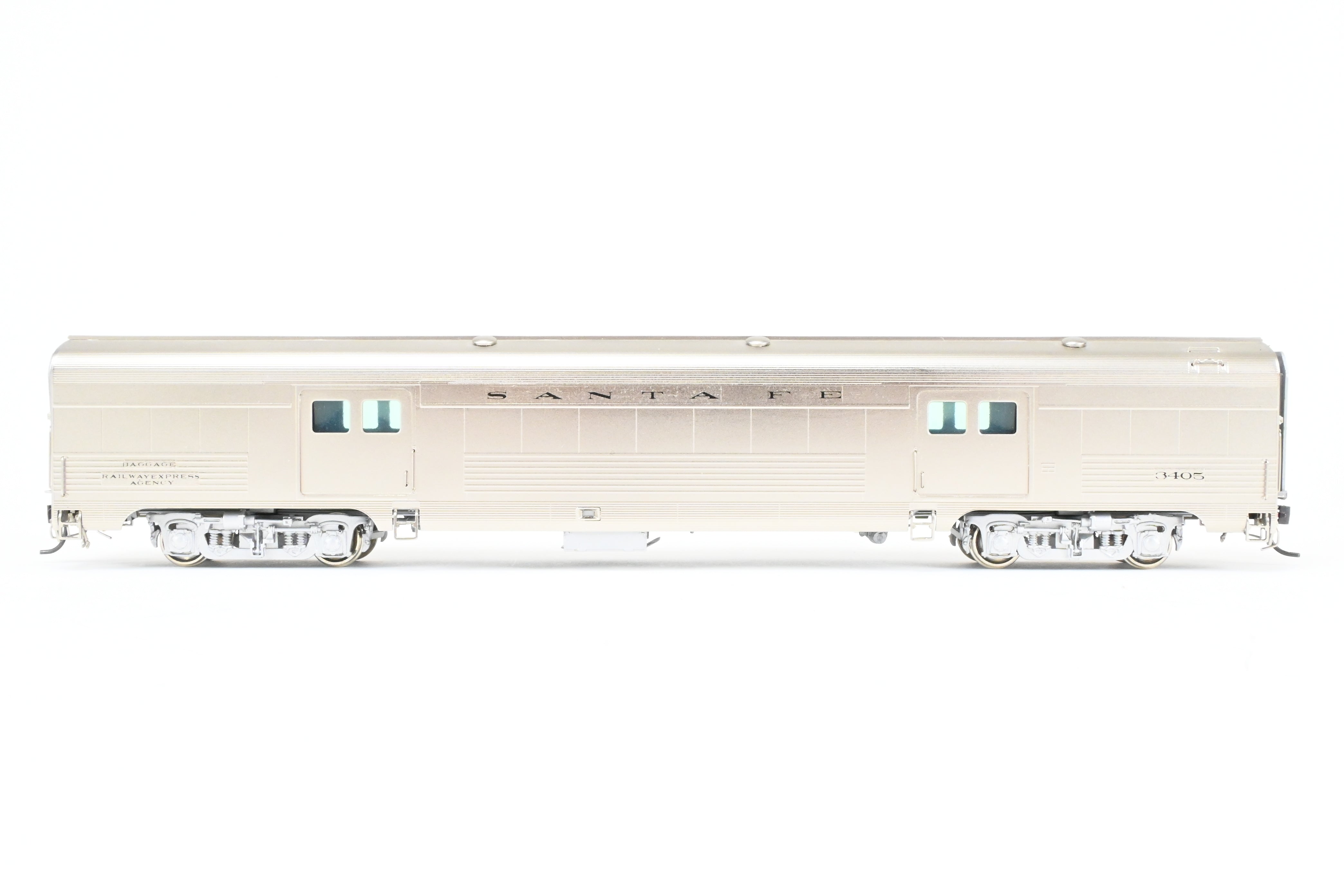 HO Scale Brass W&R Enterprises ATSF - Santa Fe Baggage - Mail Car Models Ranging from No's 3404 to 3408, Specifically Finished as No. 3405
