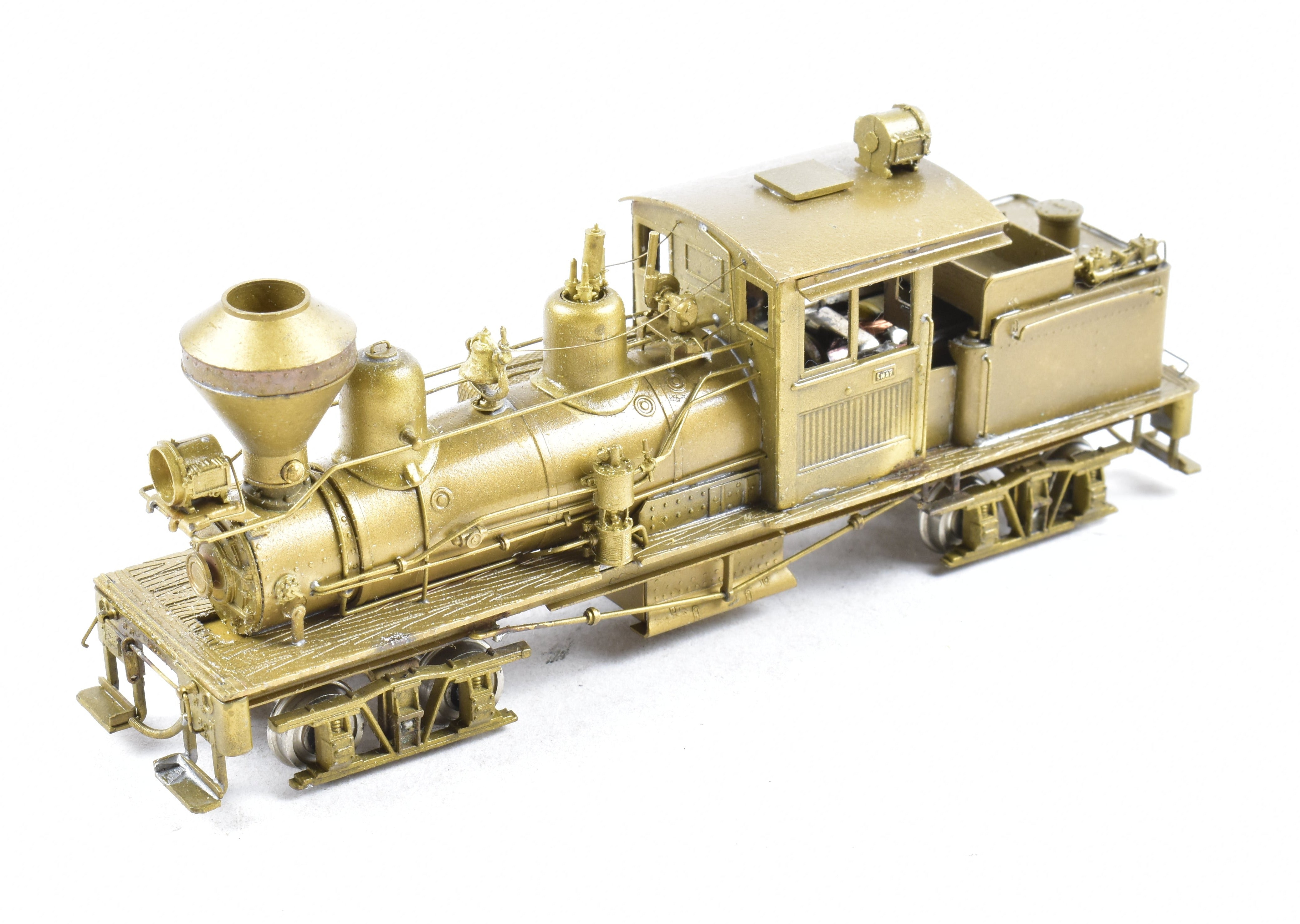 High - Quality HO Scale Brass PFM - United Hillcrest - Osbourne 2 - Truck 25 - Ton Shay Geared Locomotive Model with Damaged Box