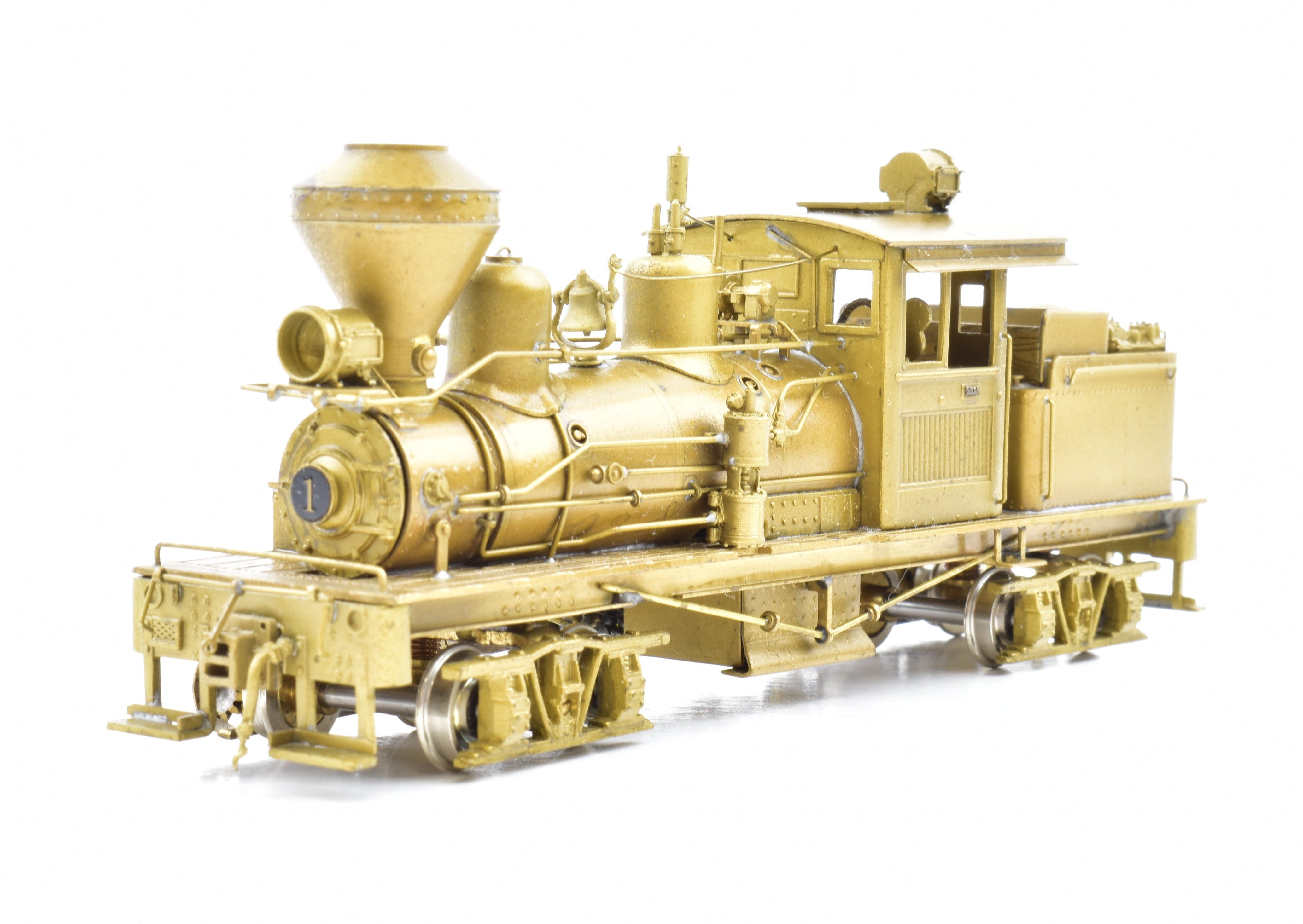 HO Scale Brass PFM - United Hillcrest - Osbourne Railroad 2 - Truck 25 - Ton Shay Geared Logging Locomotive Model