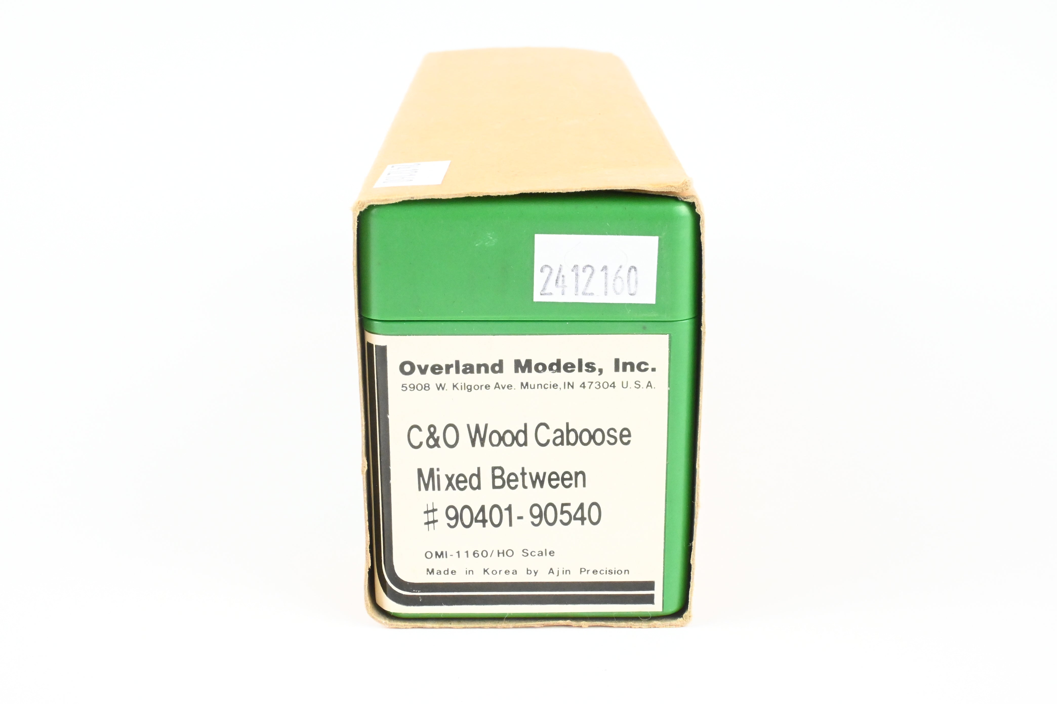 HO Scale Brass Overland Models, Inc. (OMI) Chesapeake & Ohio (C&O) Wooden Caboose Model, Ranging from #90401 to #90540