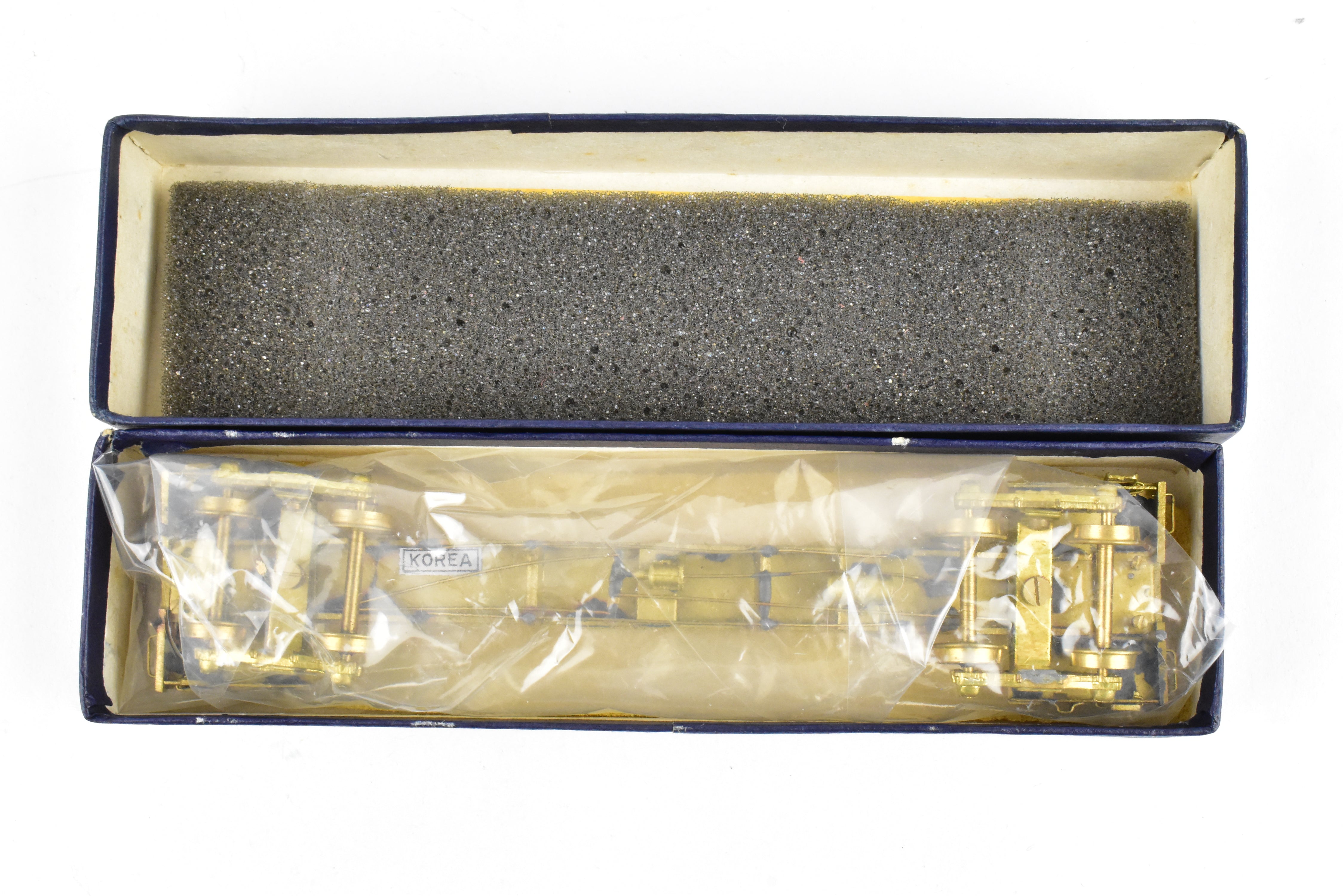 HO Scale Brass Model Train Log Car by Far East Distributors - Northern Pacific 41-Foot Log Car with Seattle Car & Foundry Archbar Trucks