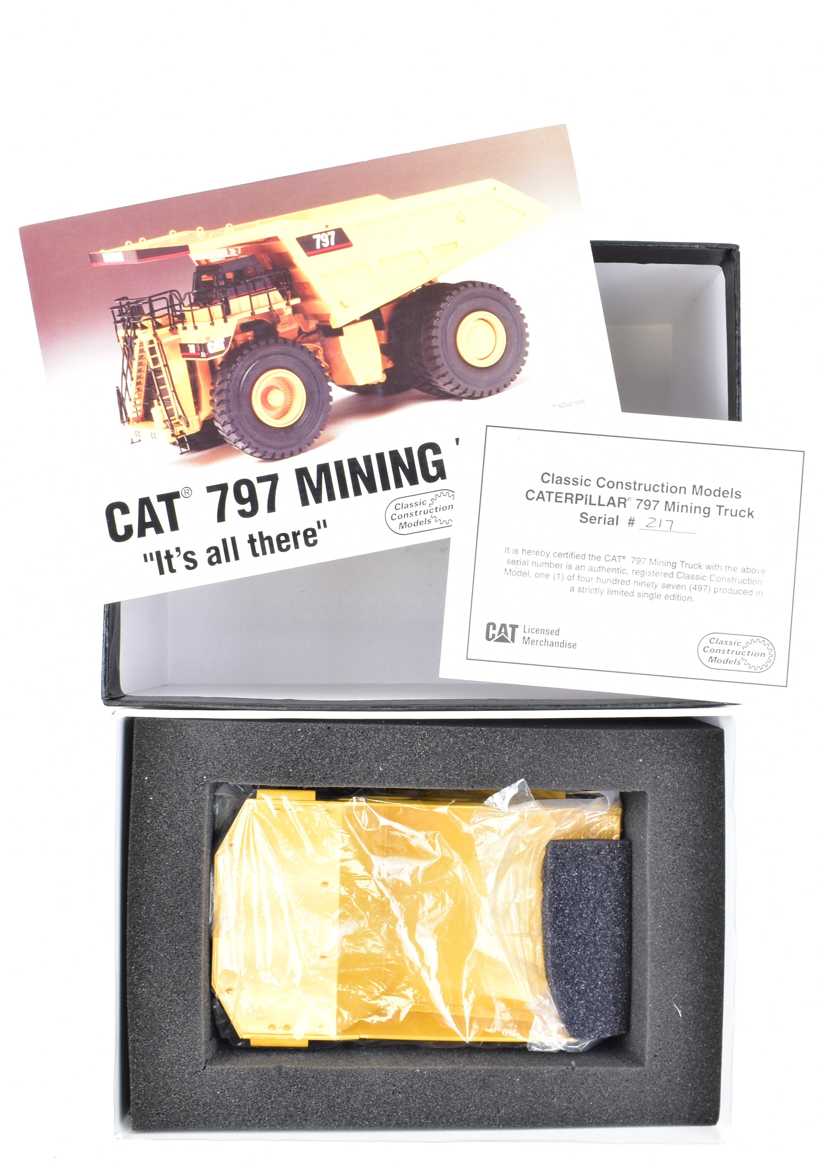 High - Quality HO Scale Brass Construction Caterpillar 797 Mining Truck Model by CCM