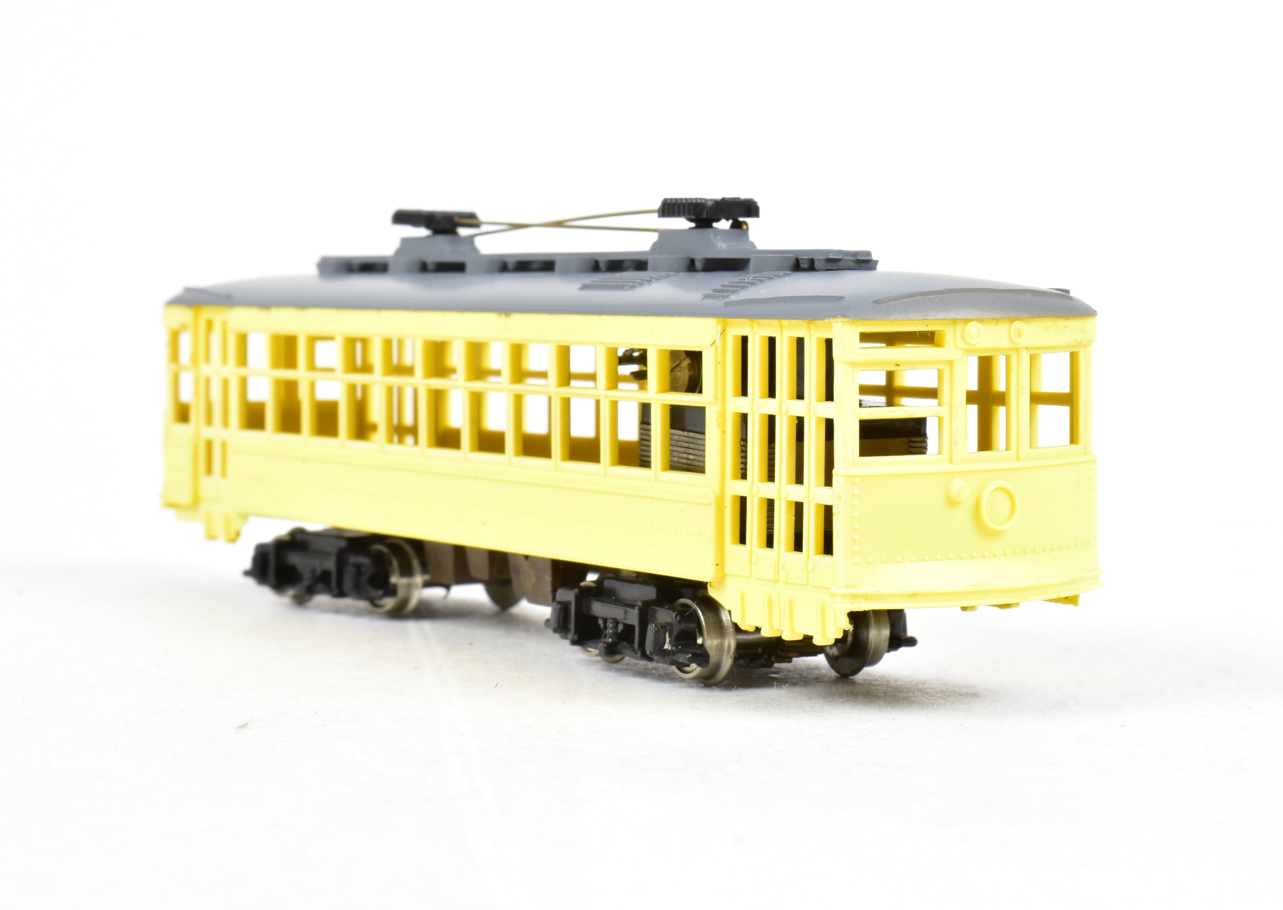 HO Scale Ken Kidder American Car Co. Double-Truck Birney Trolley Model for Kids and Hobbyists