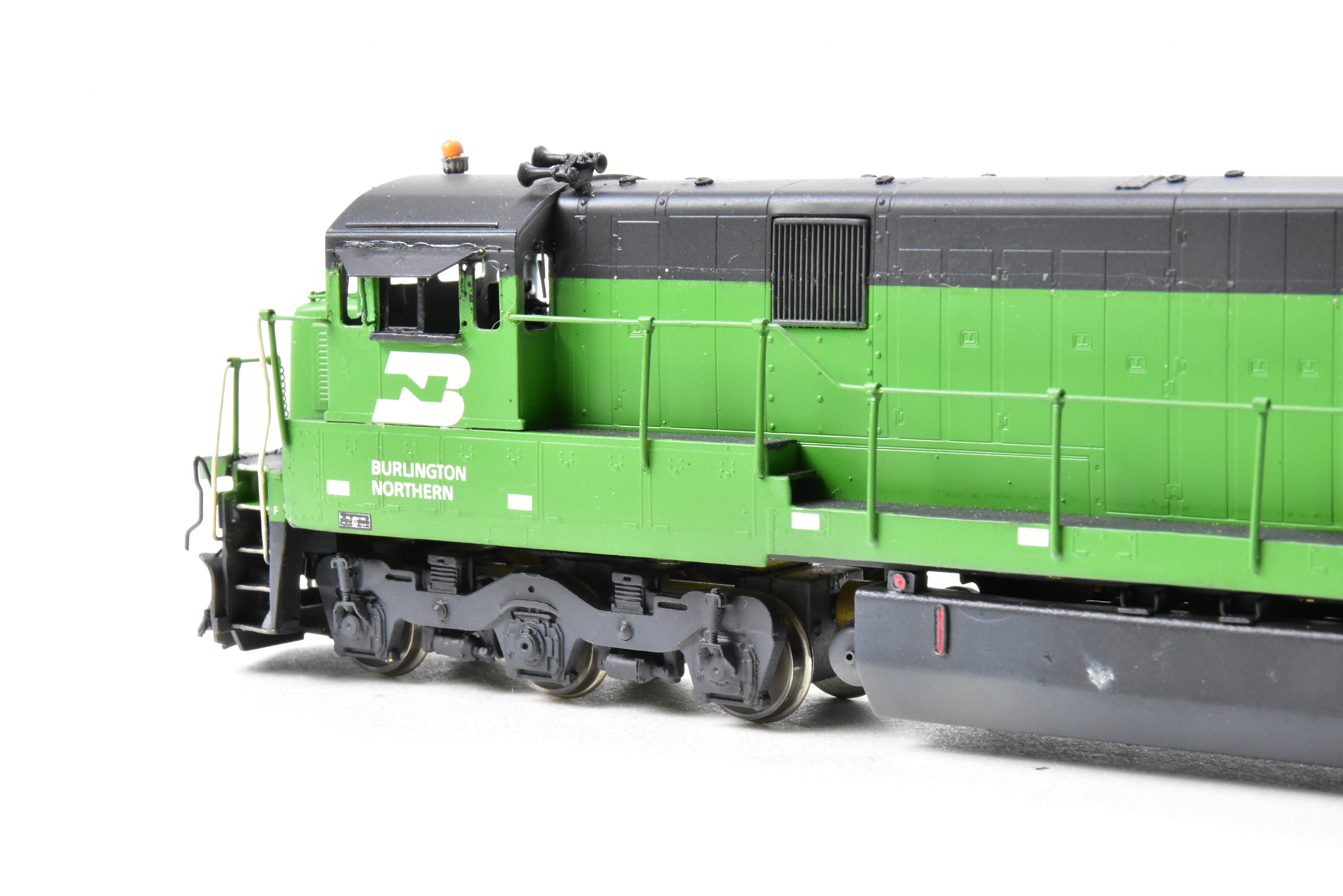 HO Scale Brass Model Train Locomotive - Overland Models Inc. Burlington Northern GE C30 - 7 Four Window Cab Custom Painted Locomotive No. 5567