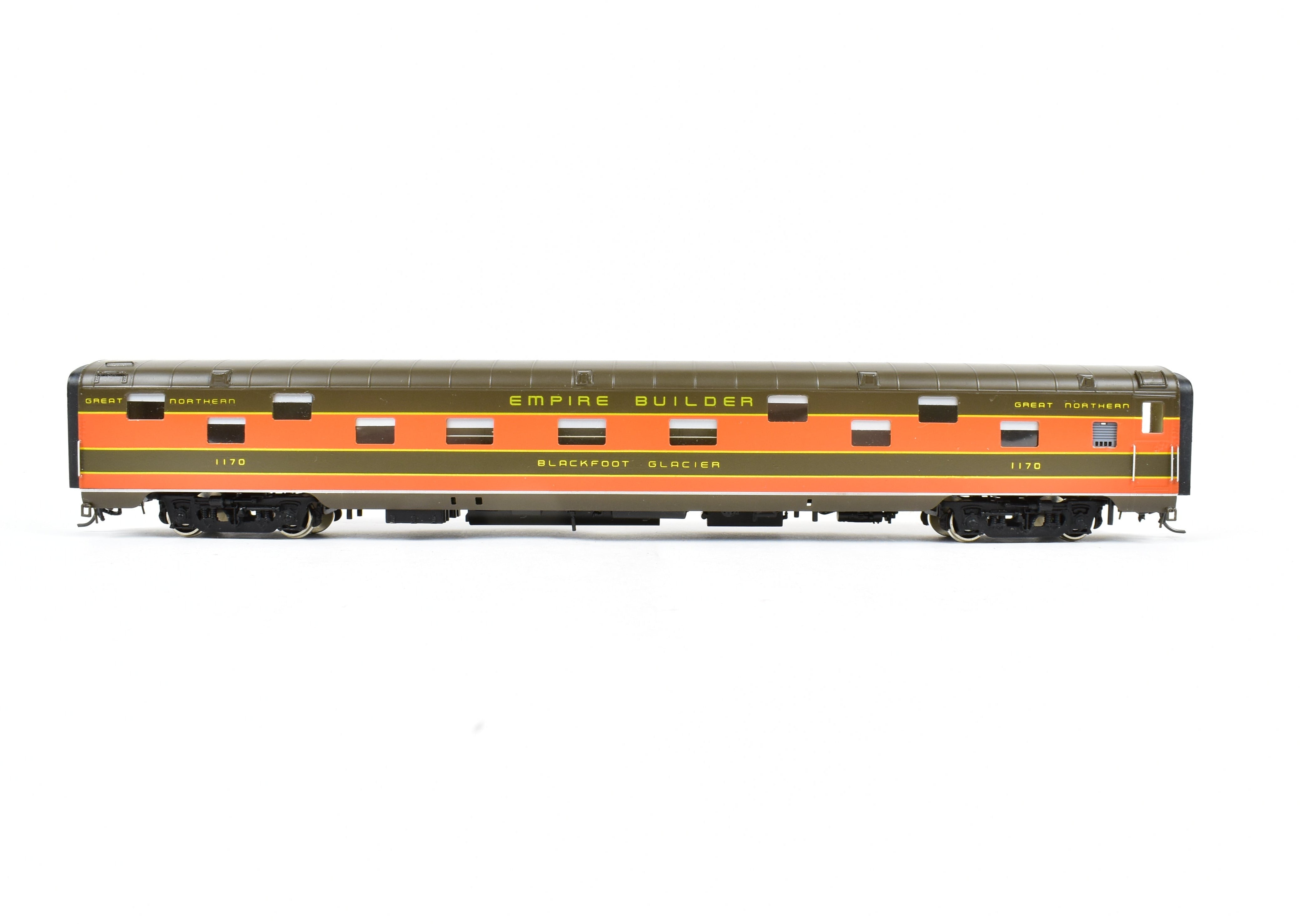 HO Scale Brass Key Imports GN - Great Northern Glacier Series Single Sleeper Car Professionally Painted for Collectors