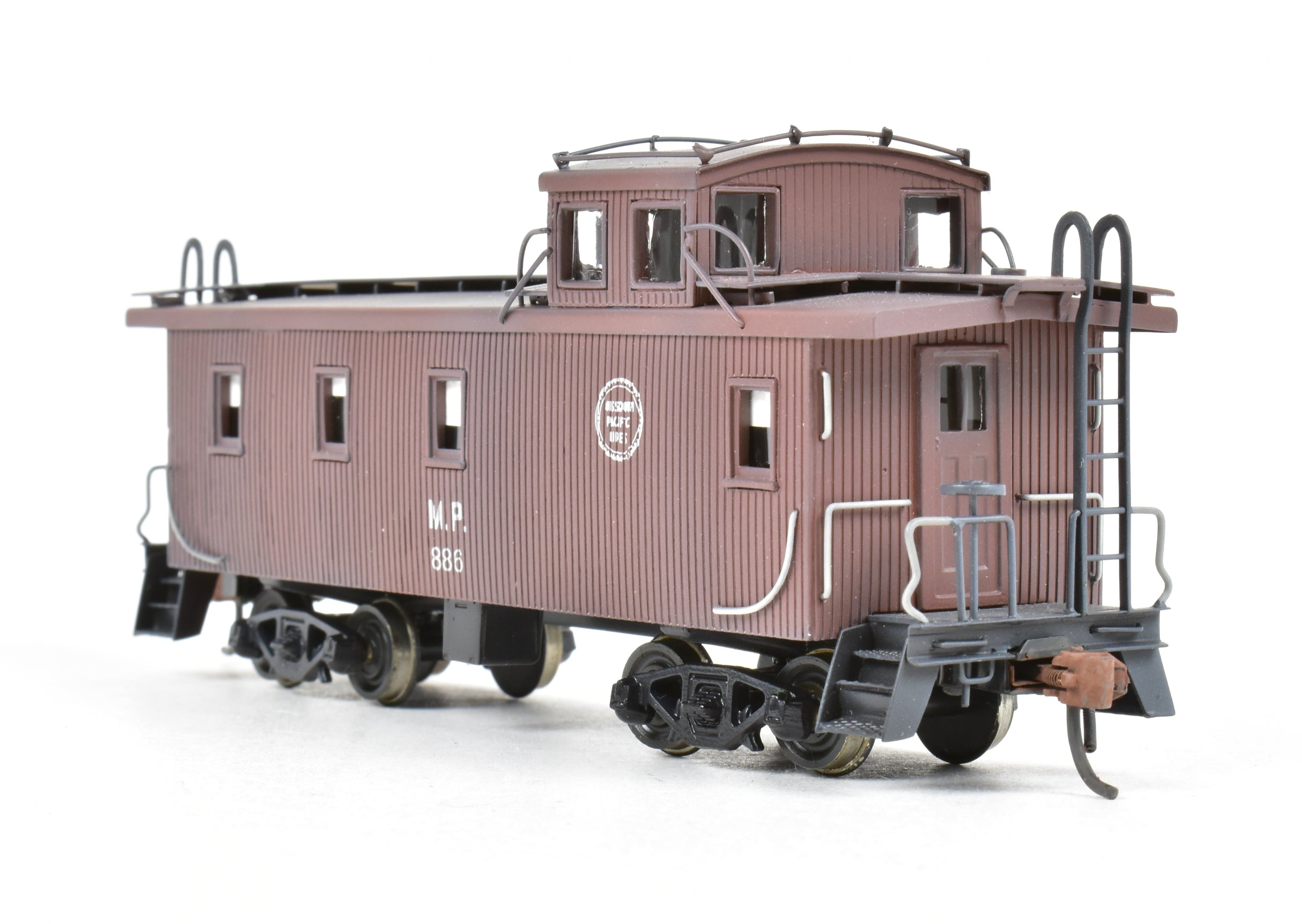 HO Brass Hallmark Missouri Pacific Custom Painted Wood Sheathed Caboose No. 886