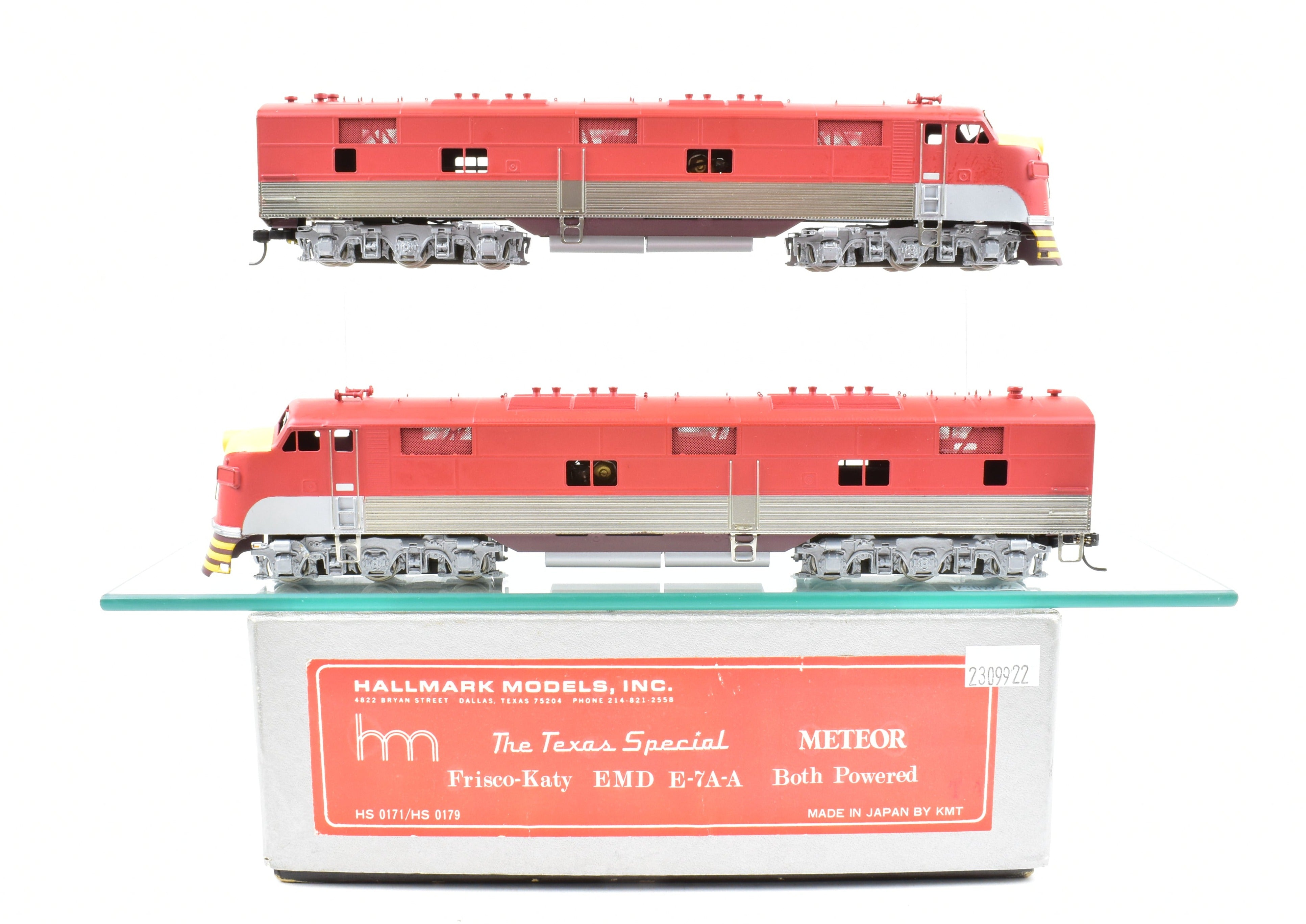 HO Scale Brass Hallmark Model Train Sets - Frisco and MKT (Missouri Kansas Texas Katy) The Texas Special E7 A - A Powered Locomotive Set