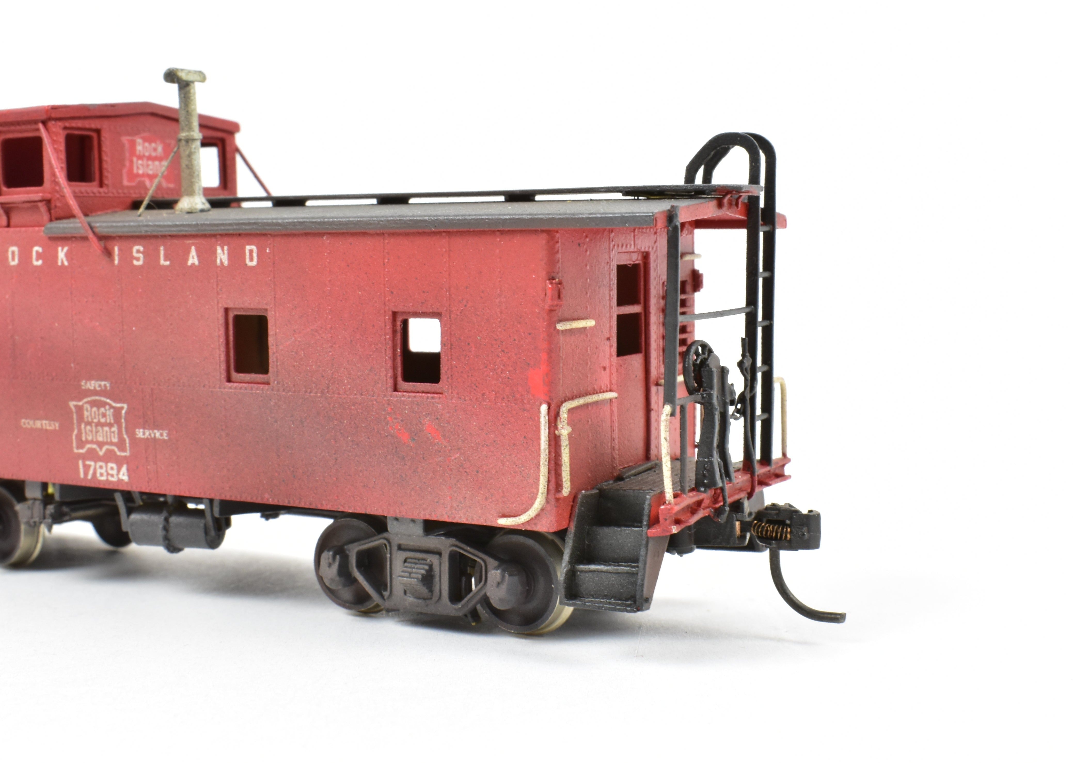 HO Scale Brass Model Train - OMI (Overland Models, Inc.) CRI&P - Rock Island Steel Caboose #17894 with Custom Painting and Spare Parts