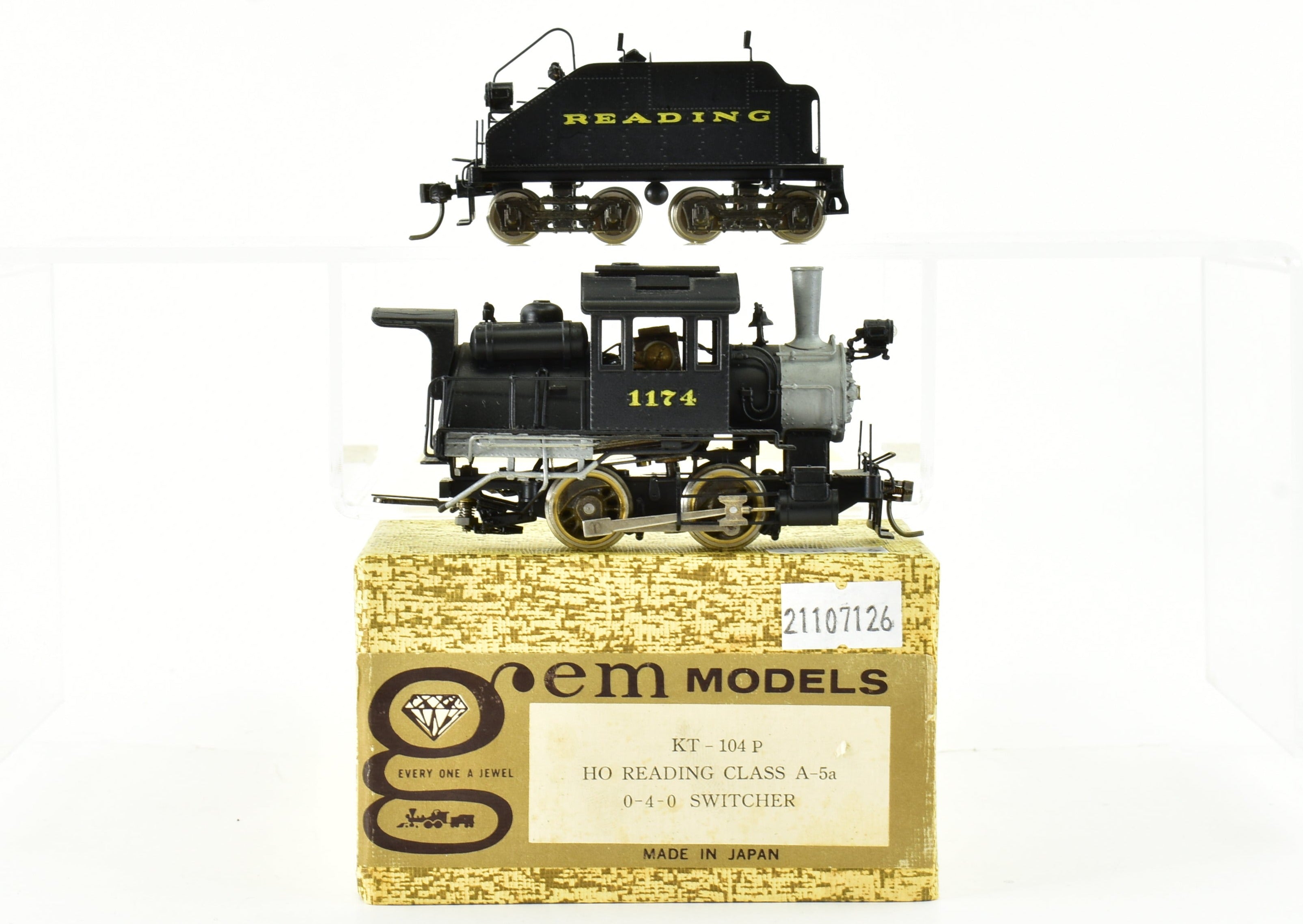 HO Scale Brass Gem Models Reading A-5a 0-4-0 Camelback FP Locomotive No. 1174