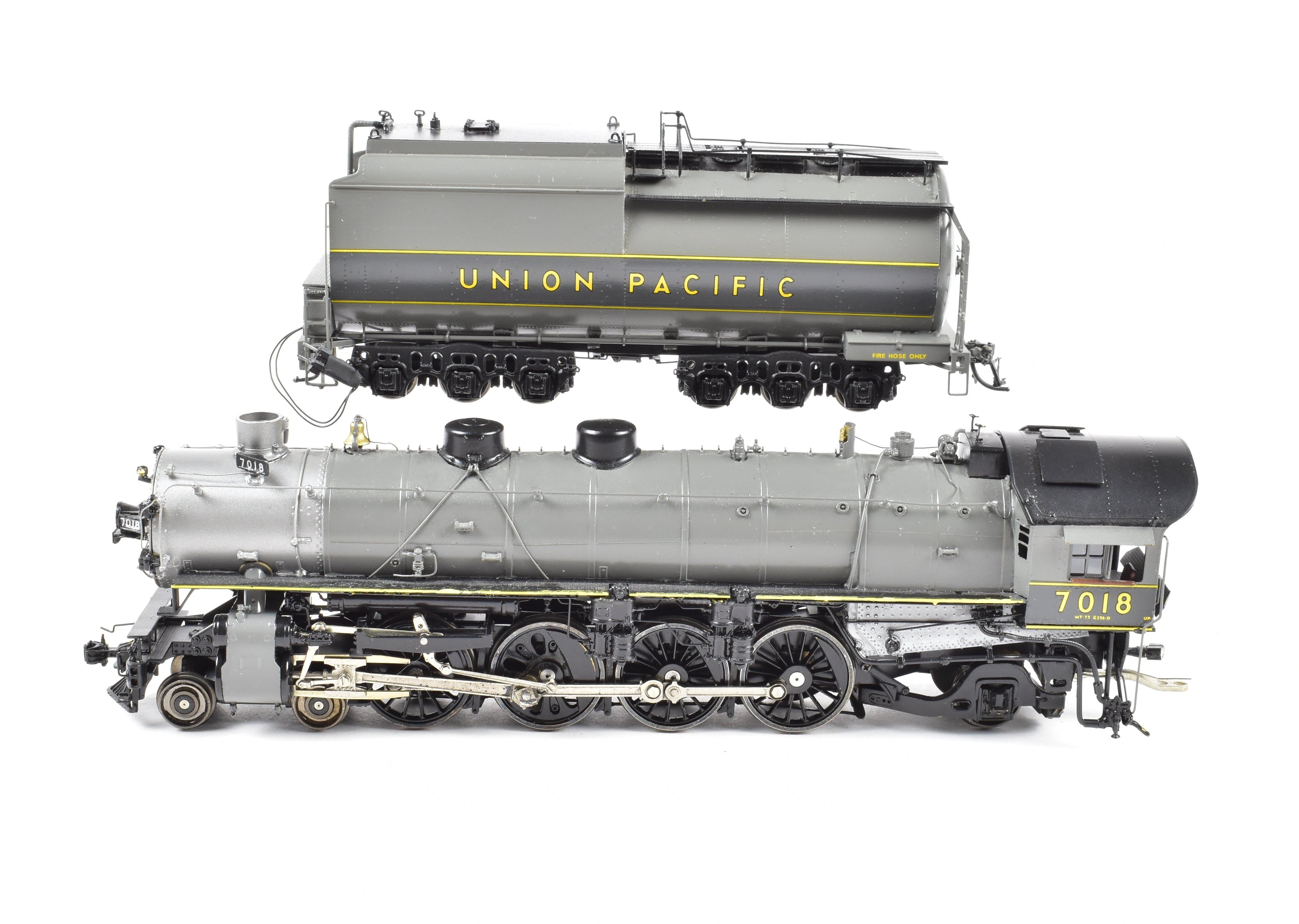 HO Scale Brass OMI UP 4-8-2 F/P TTG Model #7018 with Yellow Stripes