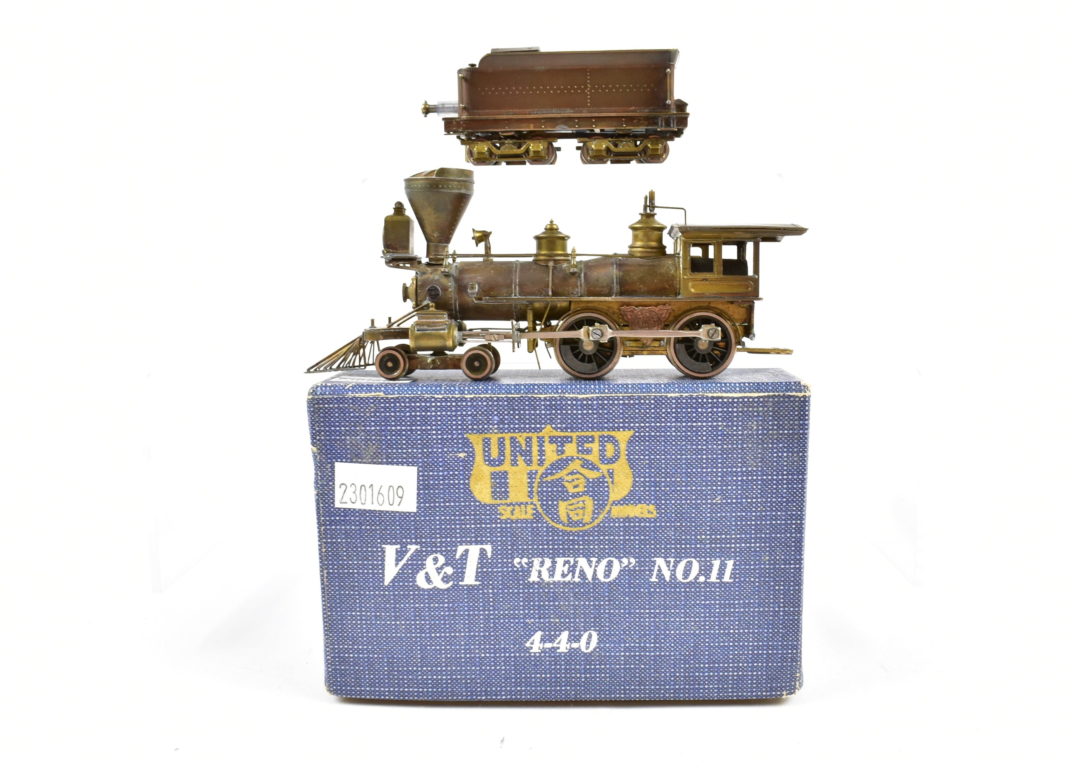 HO Scale Brass PFM - United Virginia & Truckee 4-4-0 Steam Locomotive Reno No. 11 Model Train