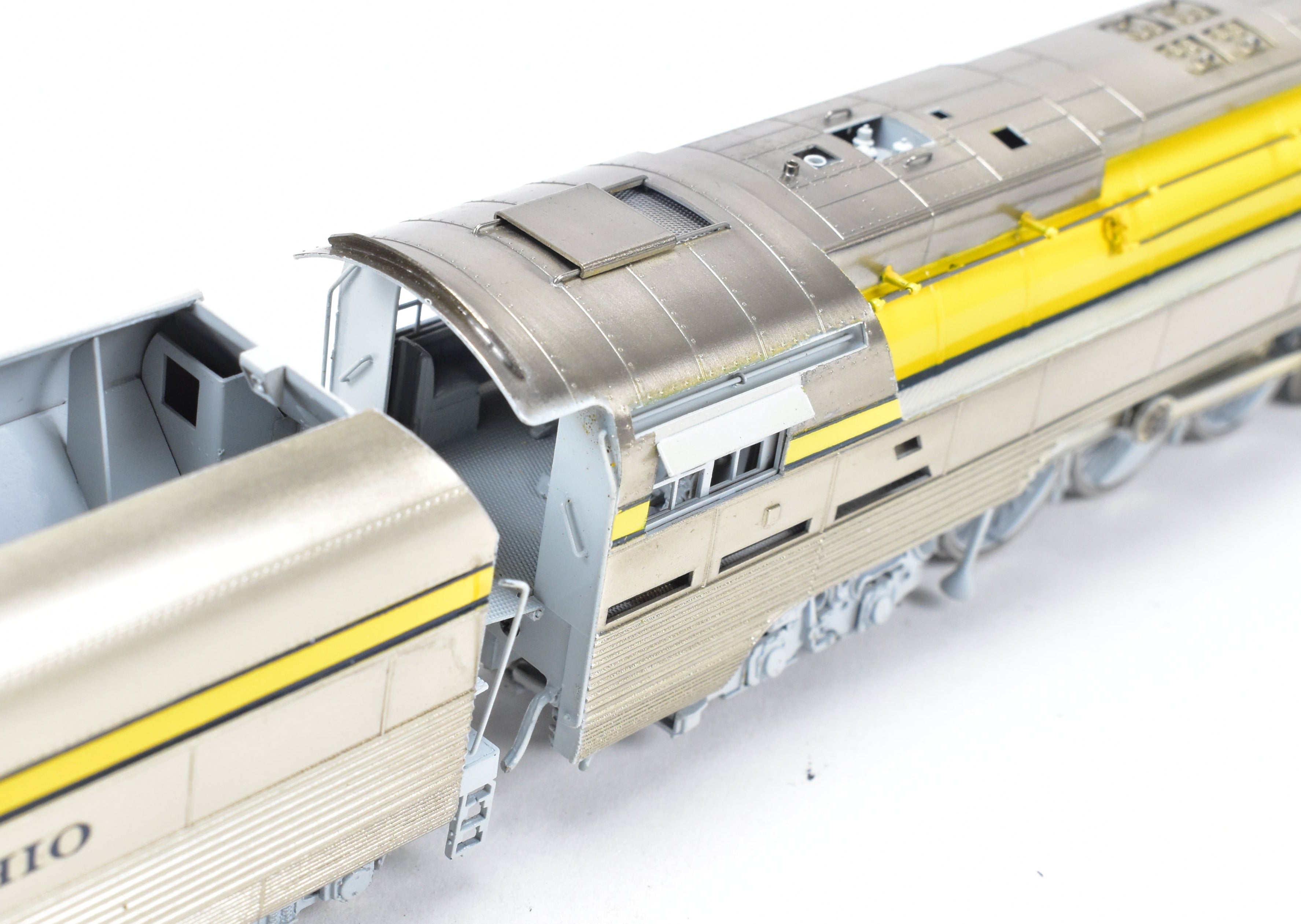 HO Scale Brass Model Train - Precision Scale Co. Chesapeake & Ohio Class L-1 Streamlined 4-6-4 Hudson FP in Stunning Yellow Color