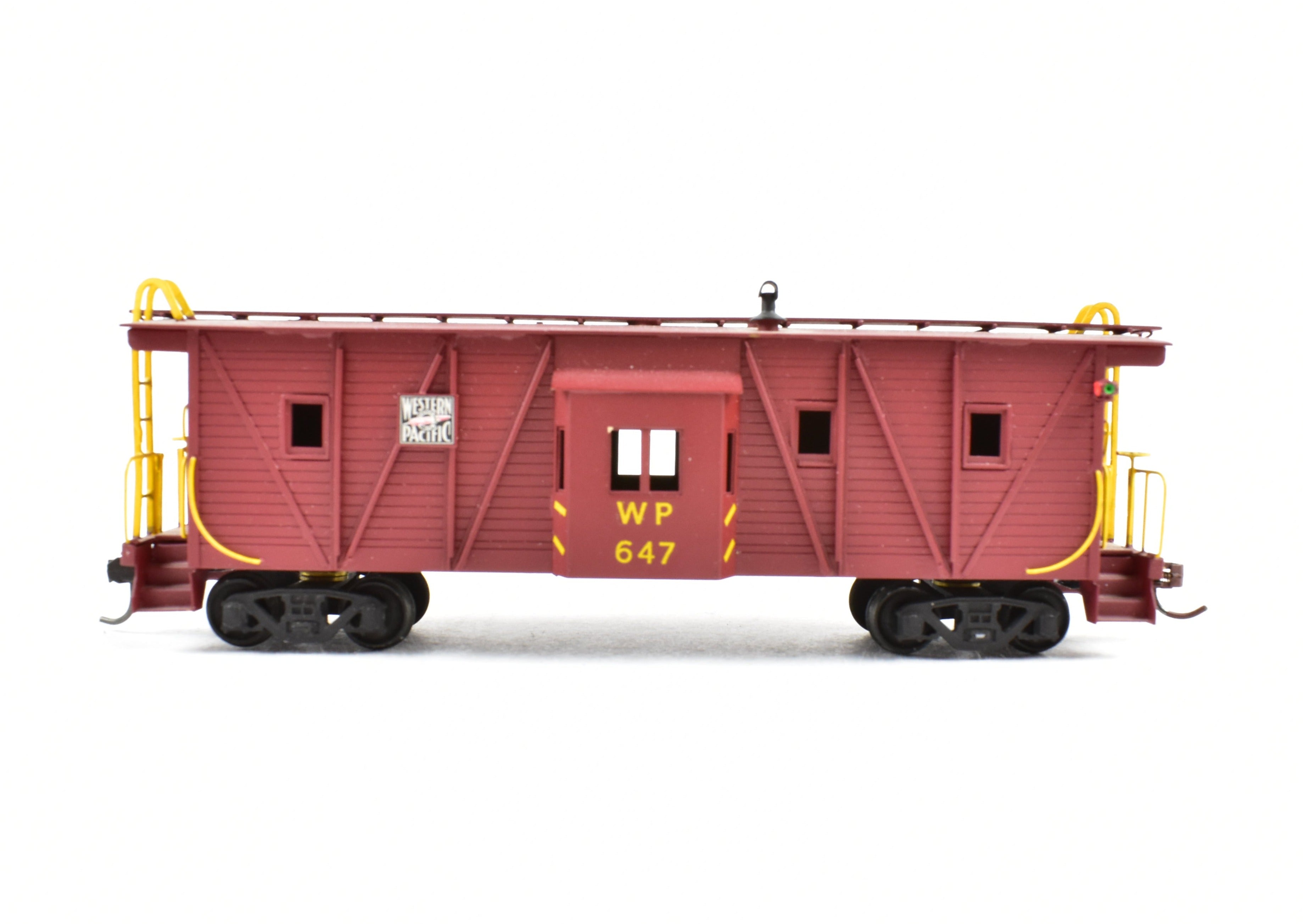HO Scale Brass Balboa Western Pacific Outside Braced Bay Window Caboose Model - Western Pacific Style CP