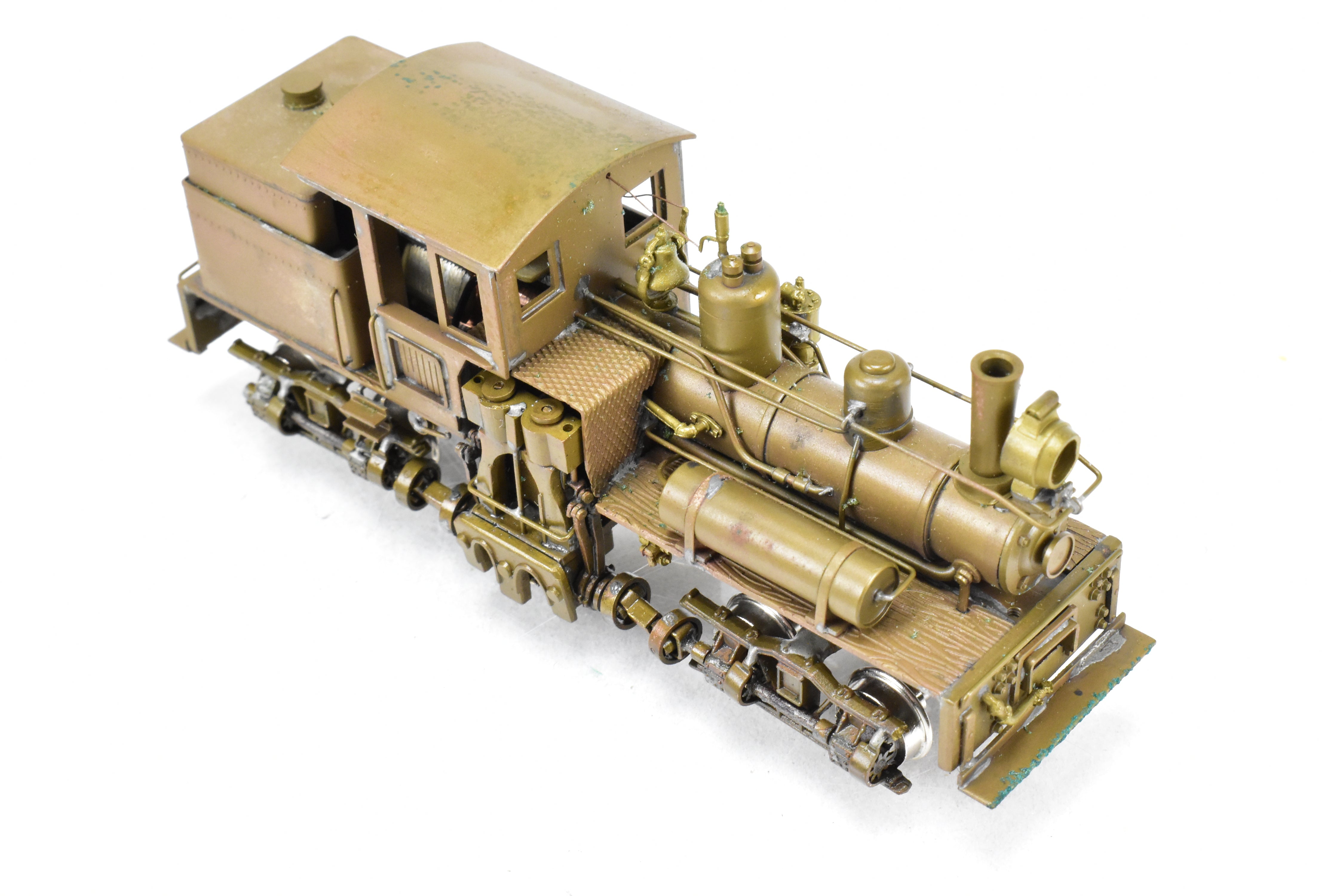 HO Scale Brass Model - Northwest Short Line (NWSL) Class A Shay 18 Ton 2 - truck Locomotive for Various Roads