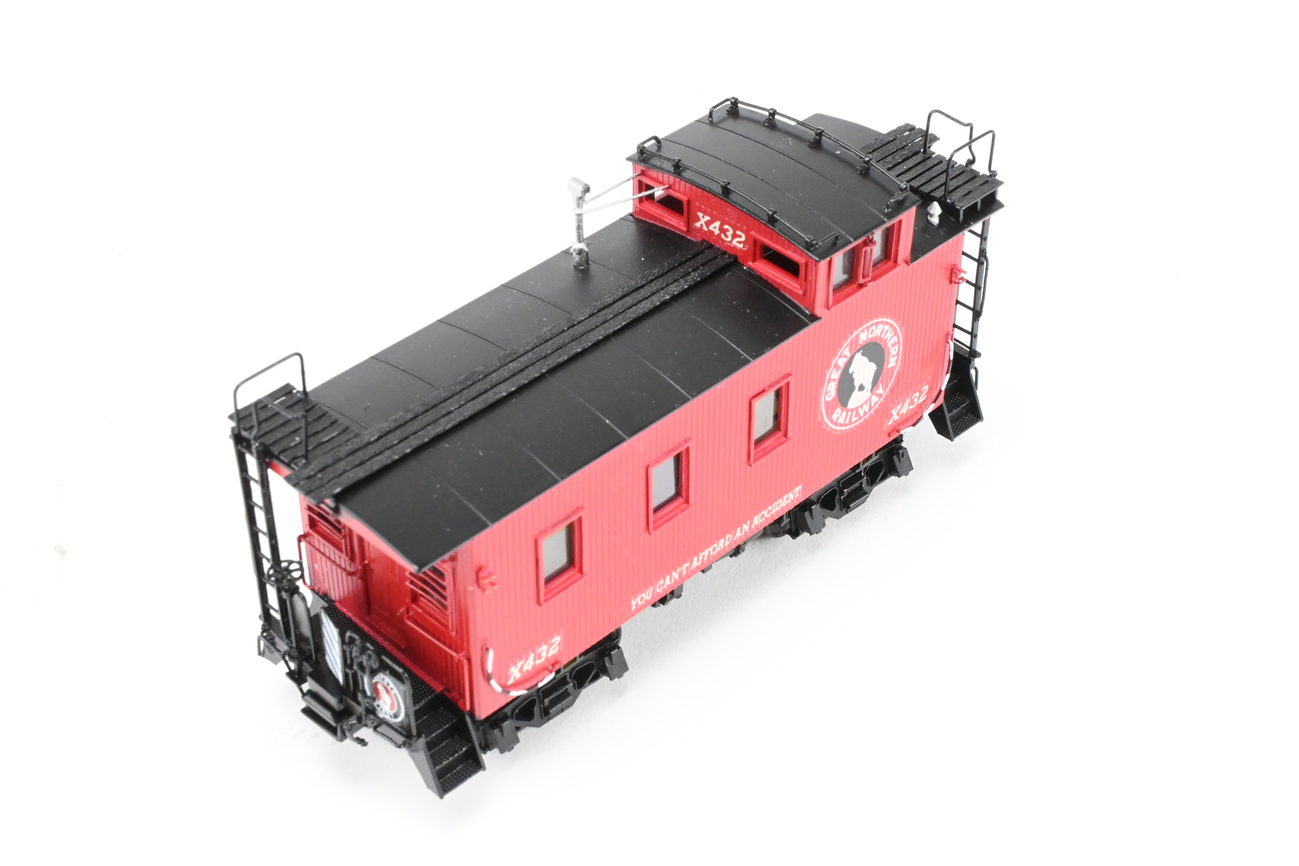 HO Scale Brass Model of Great Northern Wood Caboose X337/X432 with Standard Window - Collector's Edition FP #X432 from Beaver Creek Model Co.