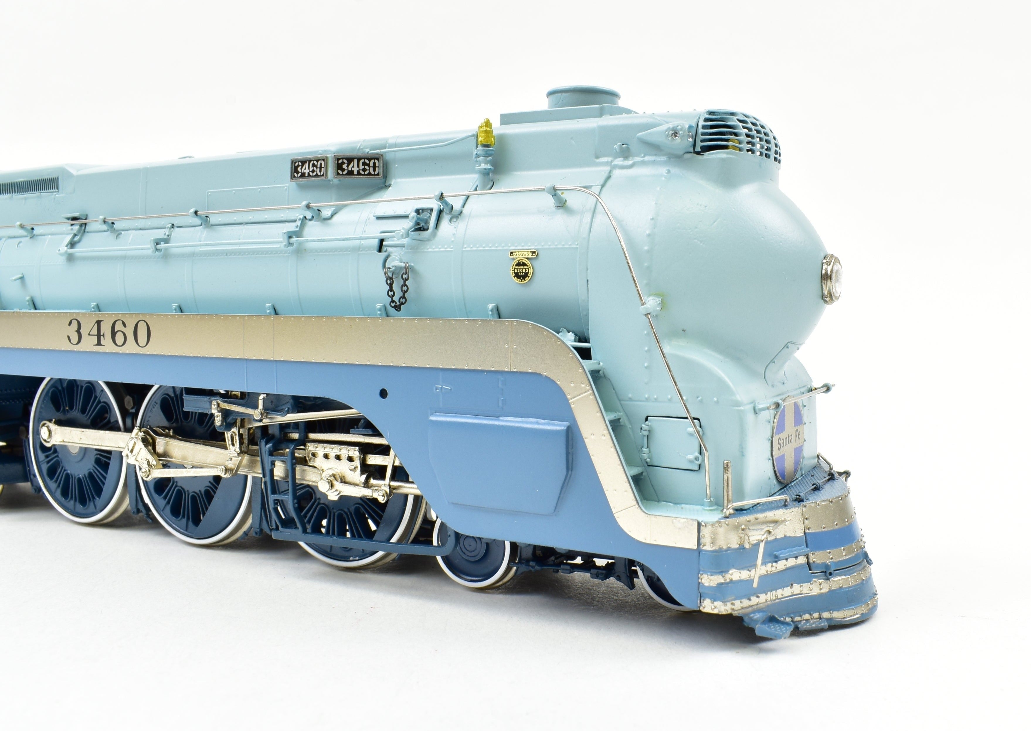HO Brass Precision Scale Co. ATSF Santa Fe 4-6-4 #3460 Blue Goose Hudson FP Rare Model