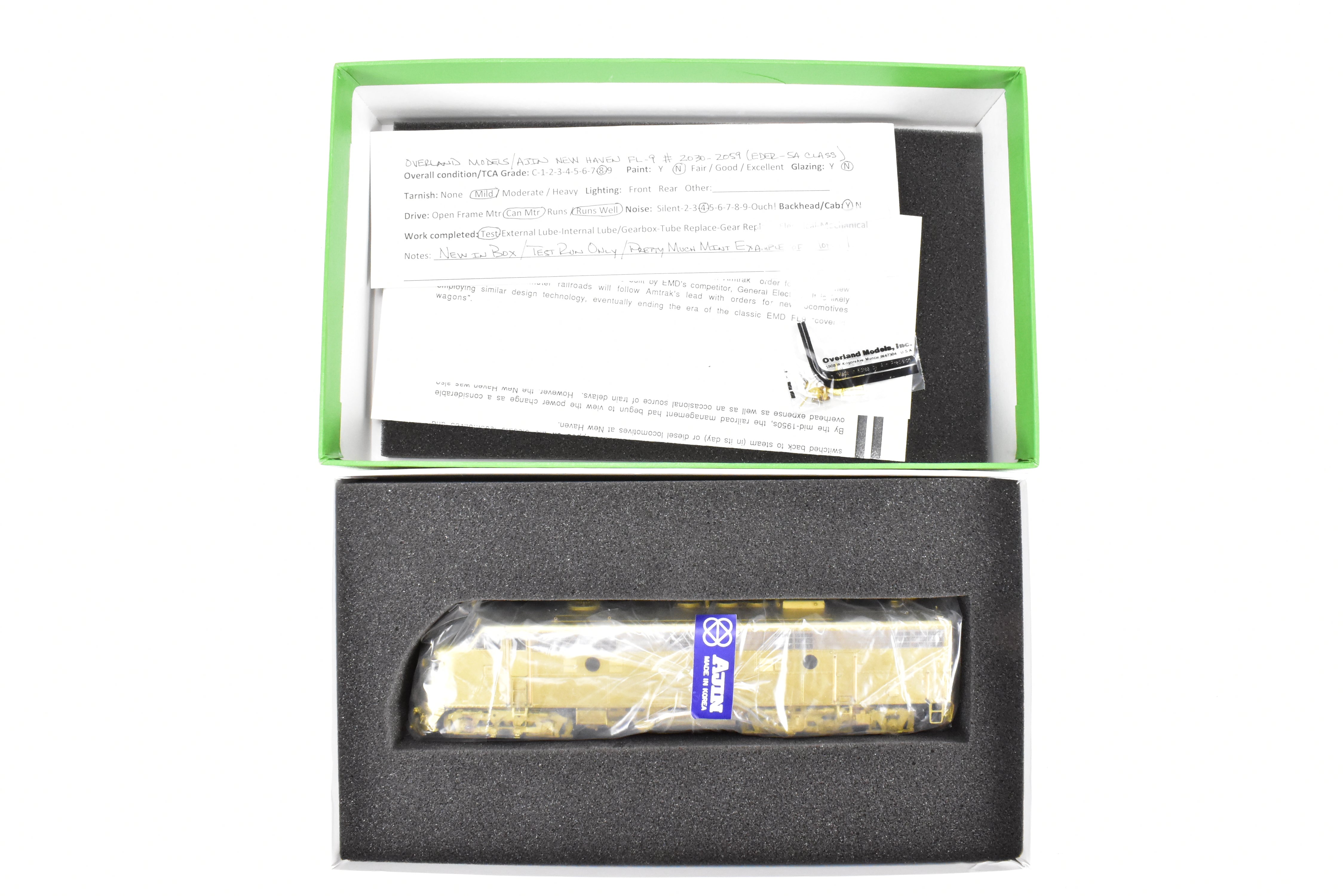 HO Scale Brass Model Train - Overland Models Inc. New Haven EMD FL - 9 Locomotive #2030 - 2059