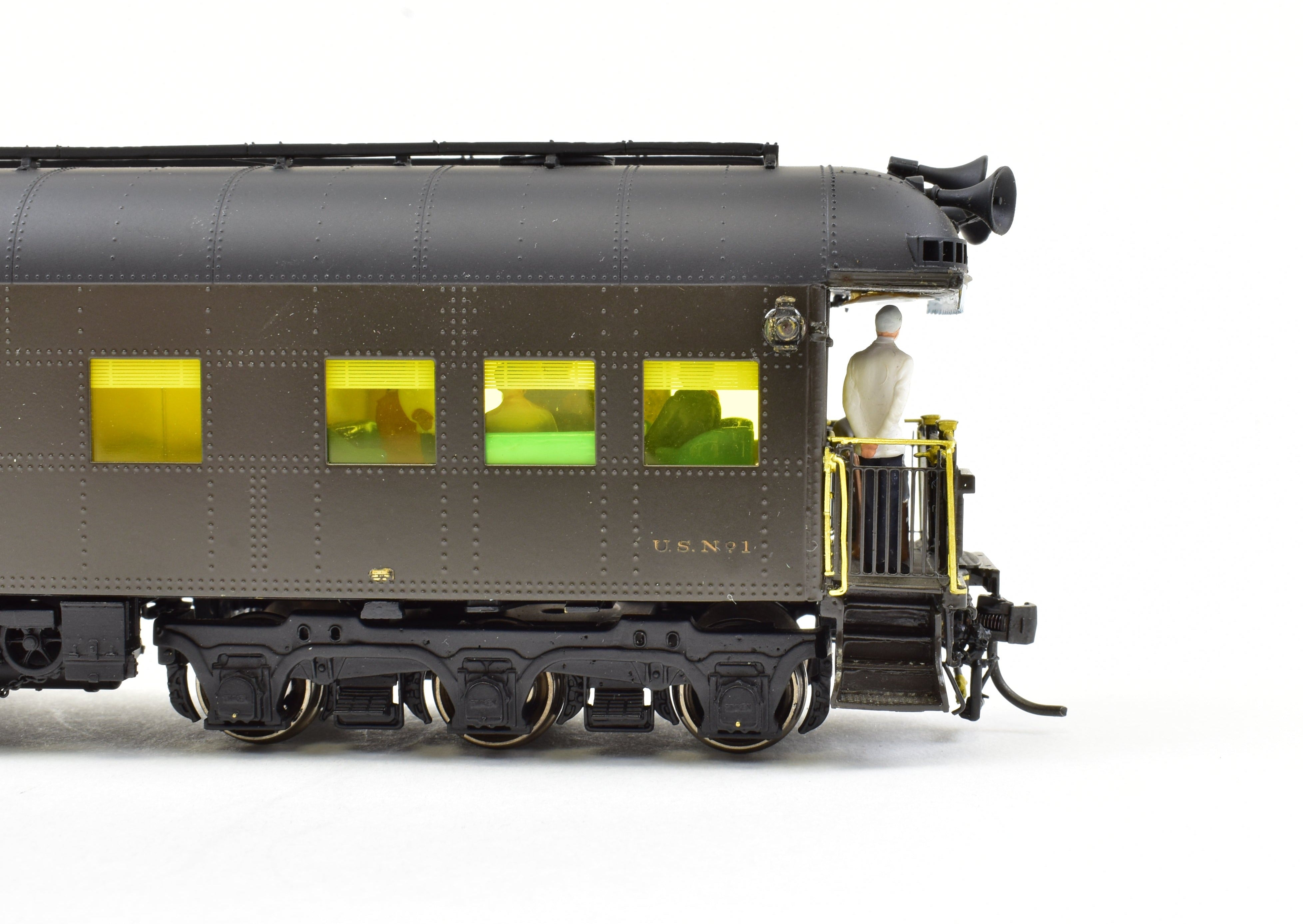 HO Scale Brass Model Pullman USN - 1 Ferdinand Magellan Presidential Car from Overland Models, Inc. Featuring Added Details for Reagan - Era Representation