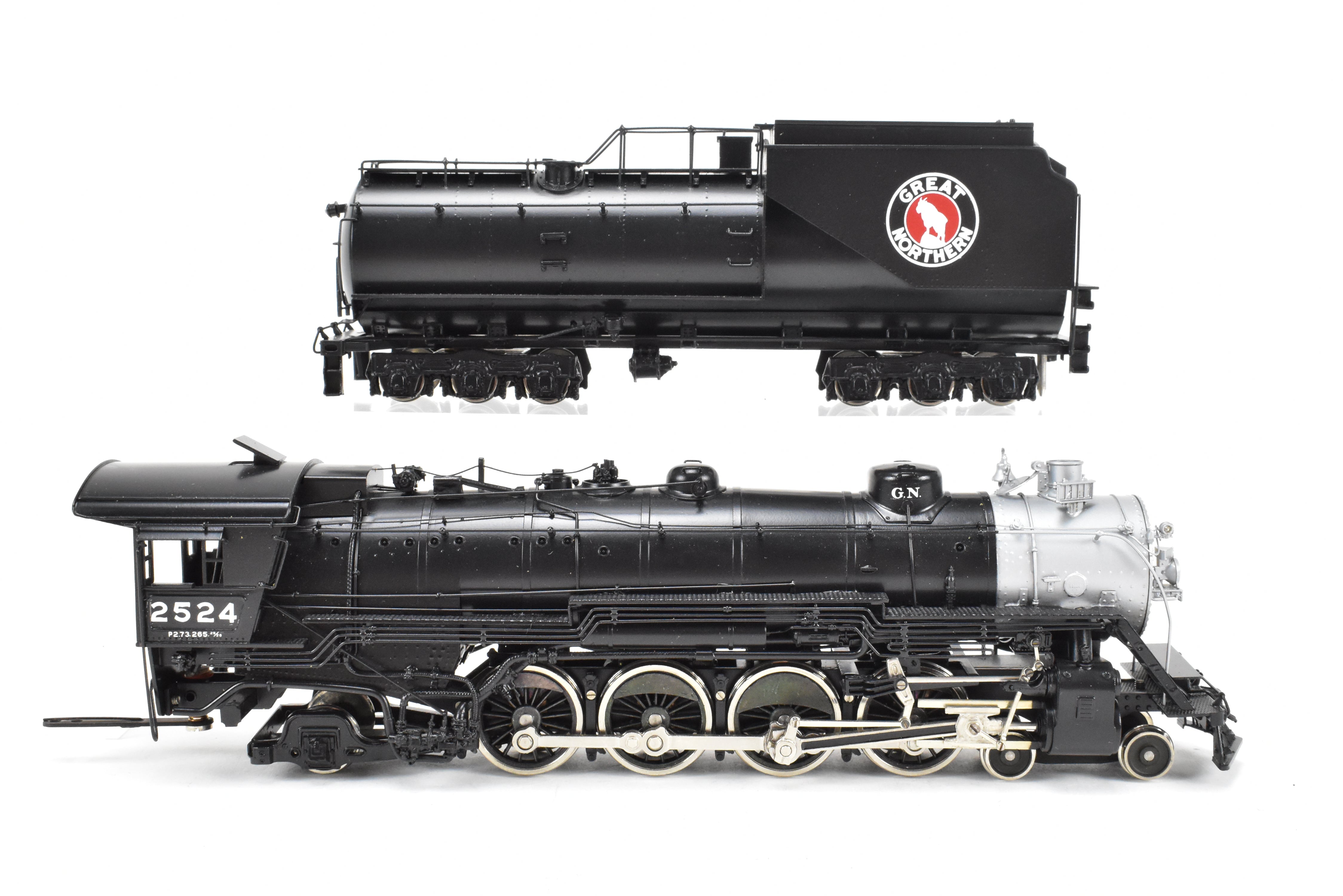 HO Brass Tenshodo Great Northern 4-8-2 Class P-2 Factory Painted Crown #2524, 1974 Run