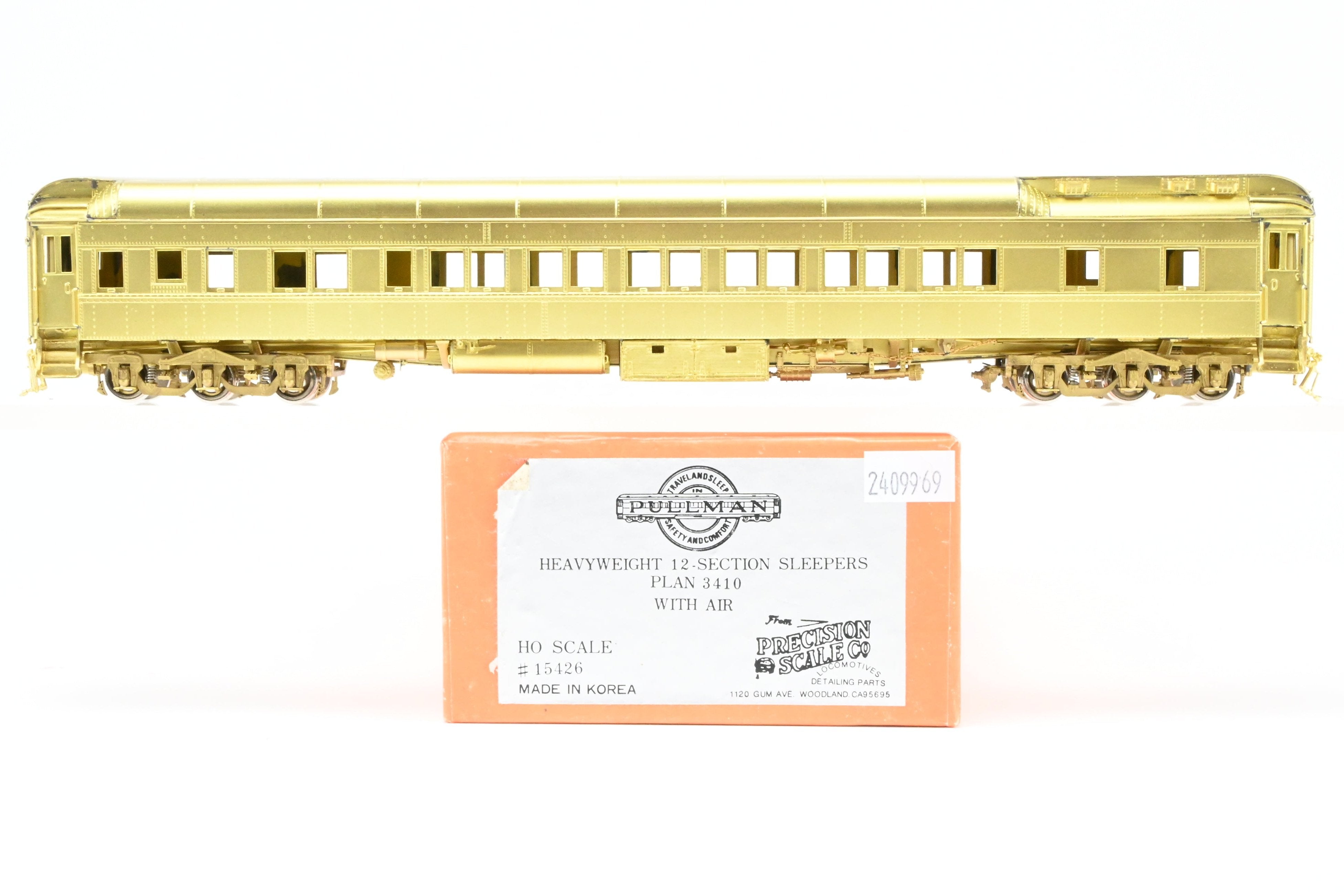 HO Brass PSC Precision Scale Co. 12-Section A/C Pullman Heavyweight Sleeper Plan 3410
