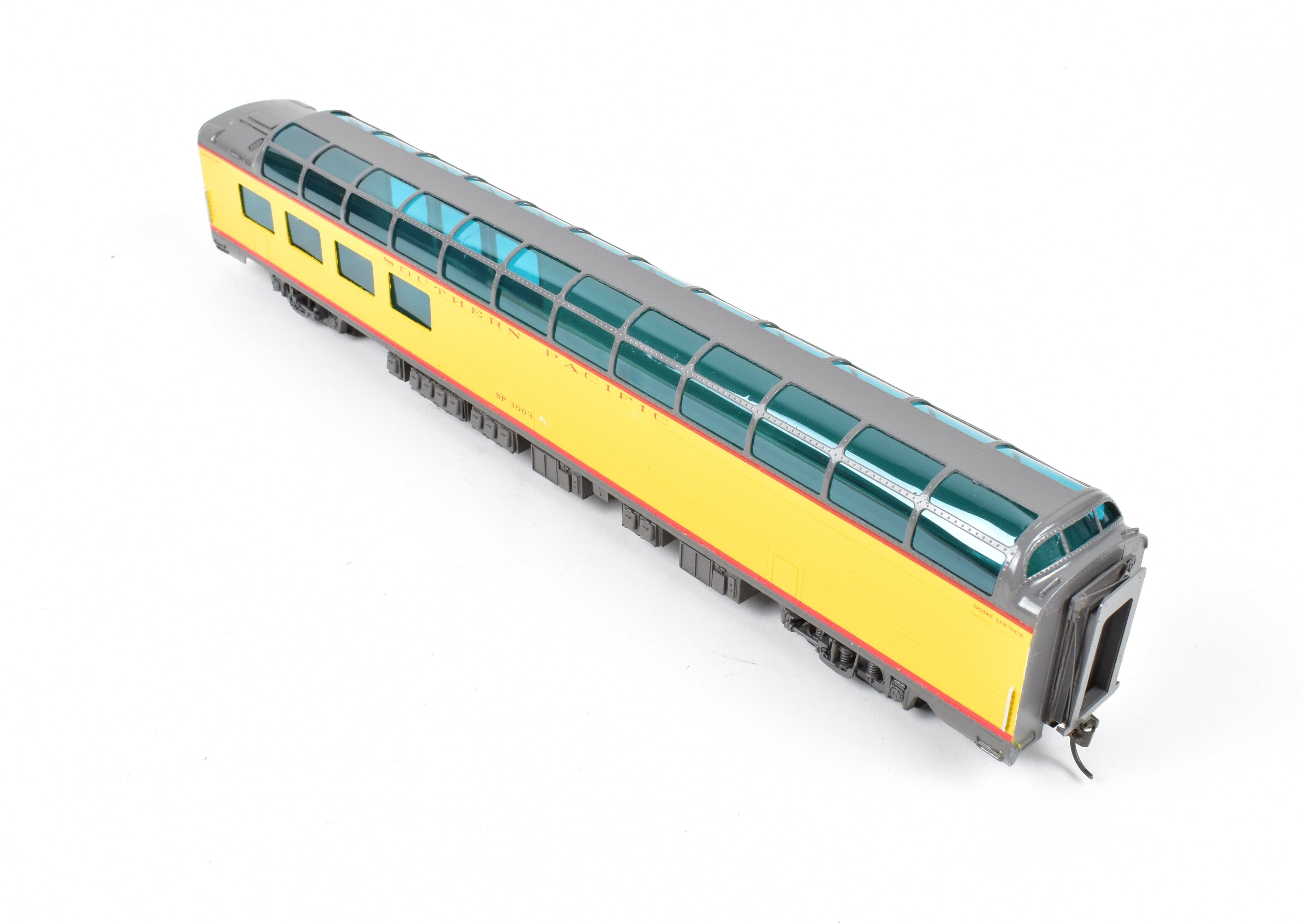 High - Quality HO Scale Brass Model Railroad Car - Southern Pacific 3/4 Dome #3603 with Corrugated Design, Custom Painted and Upgraded for Soho SP