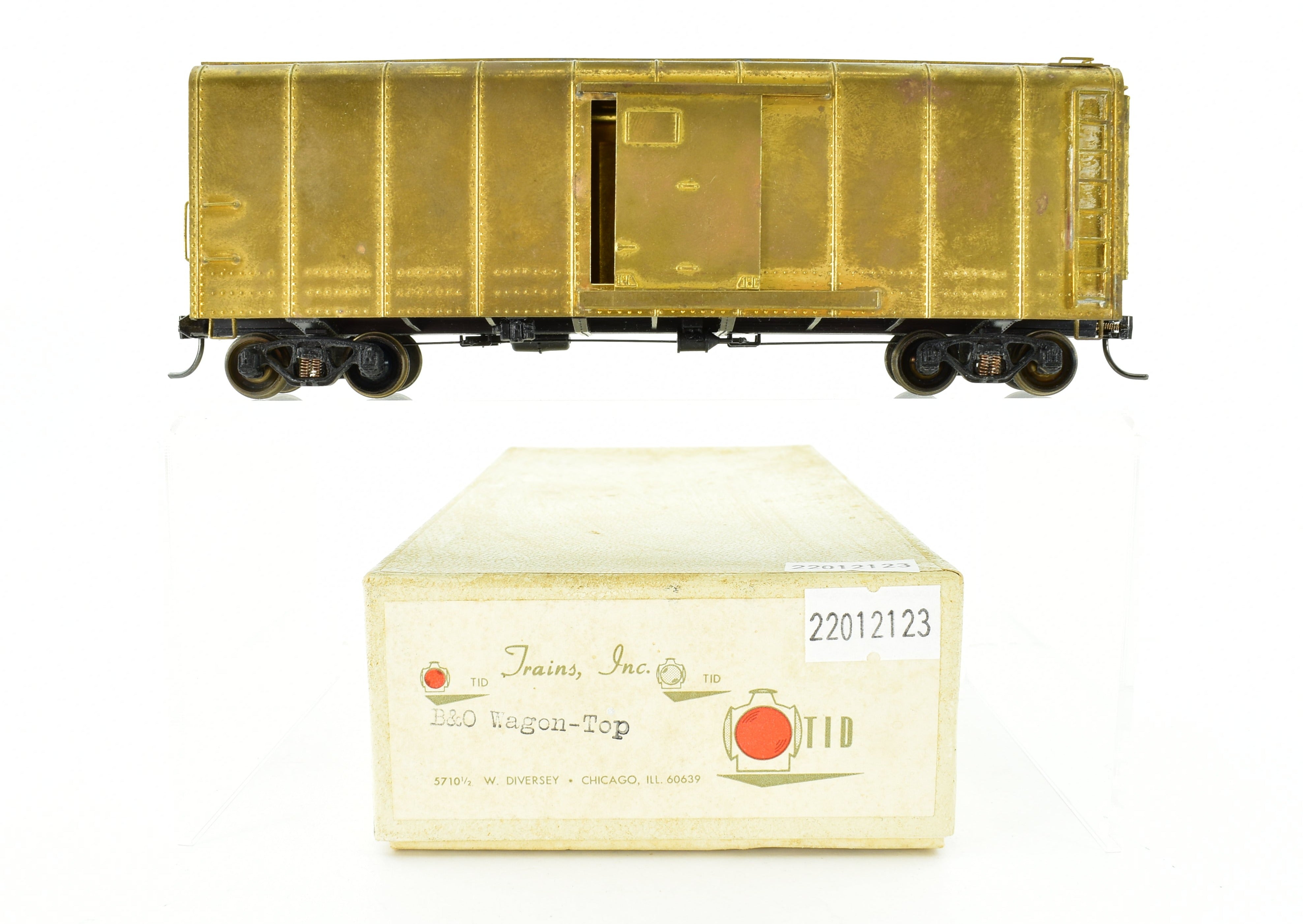 HO Scale Brass Model Trains by Trains Inc. - Baltimore & Ohio M - 53 Wagon - top Boxcar in As - Is Condition