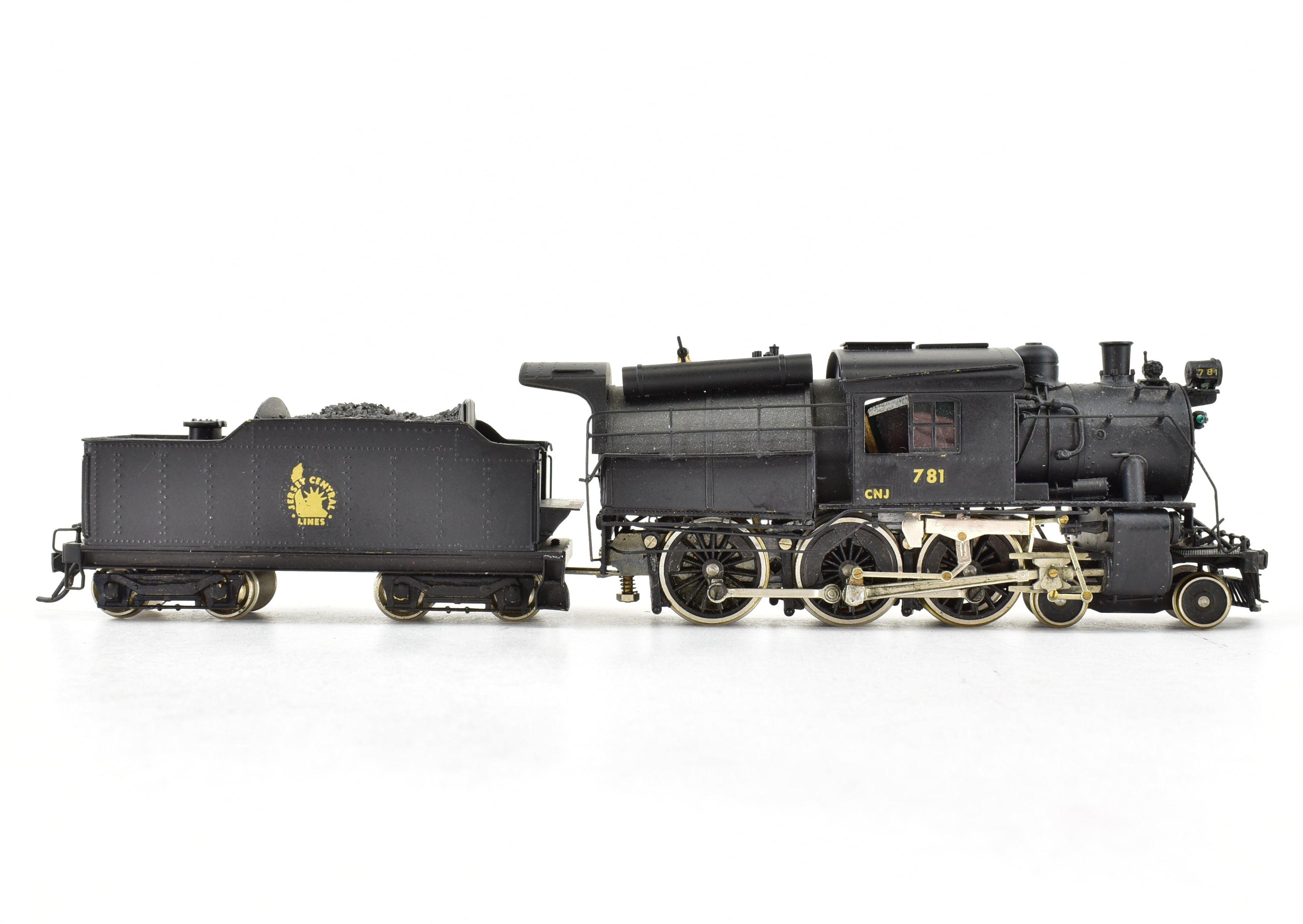Custom Painted HO Brass Red Ball 4-6-0 Camelback Model of Central Railroad Of New Jersey
