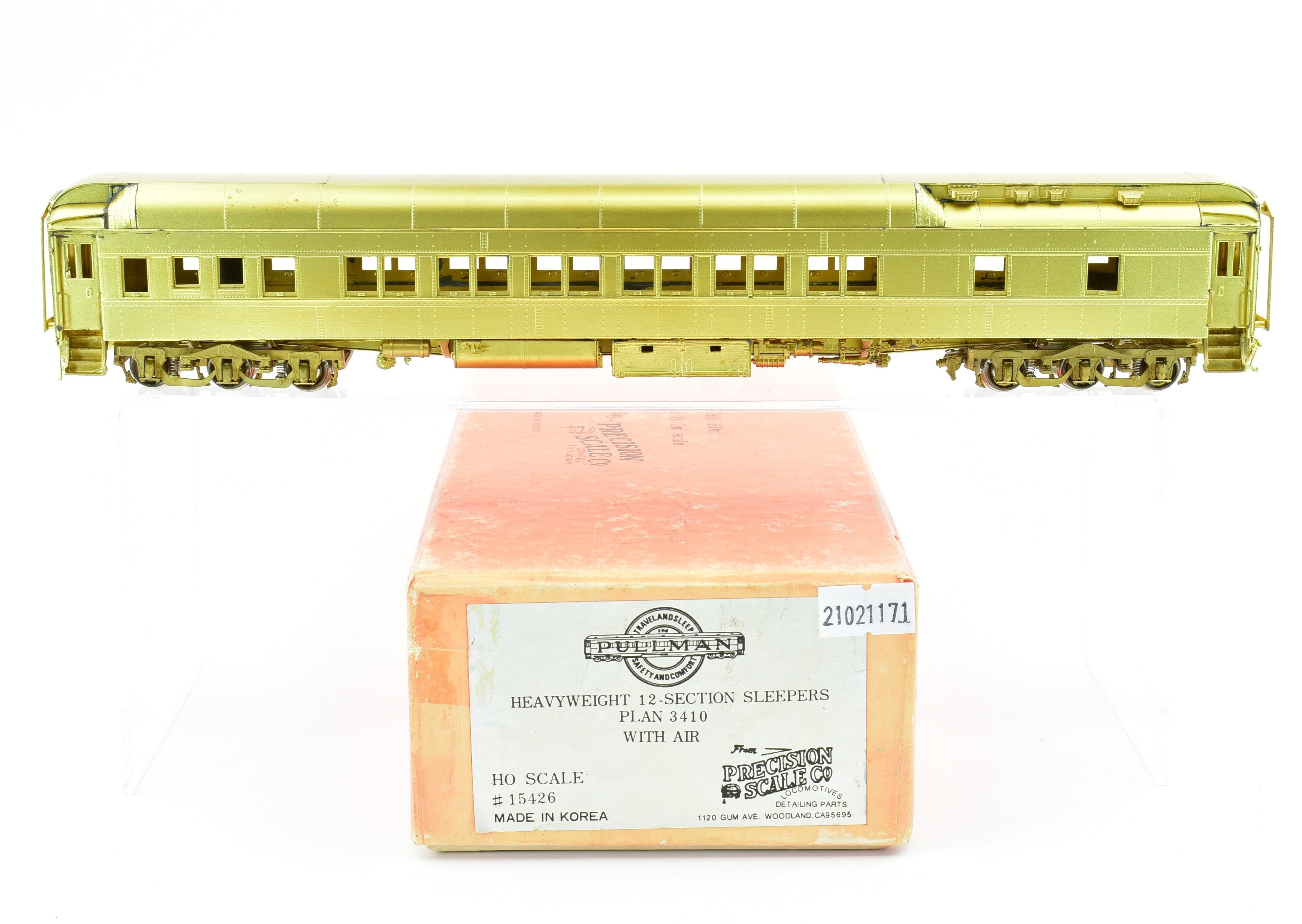 HO Brass PSC Precision 12-Section Sleeper Plan 3410 with Air Conditioning
