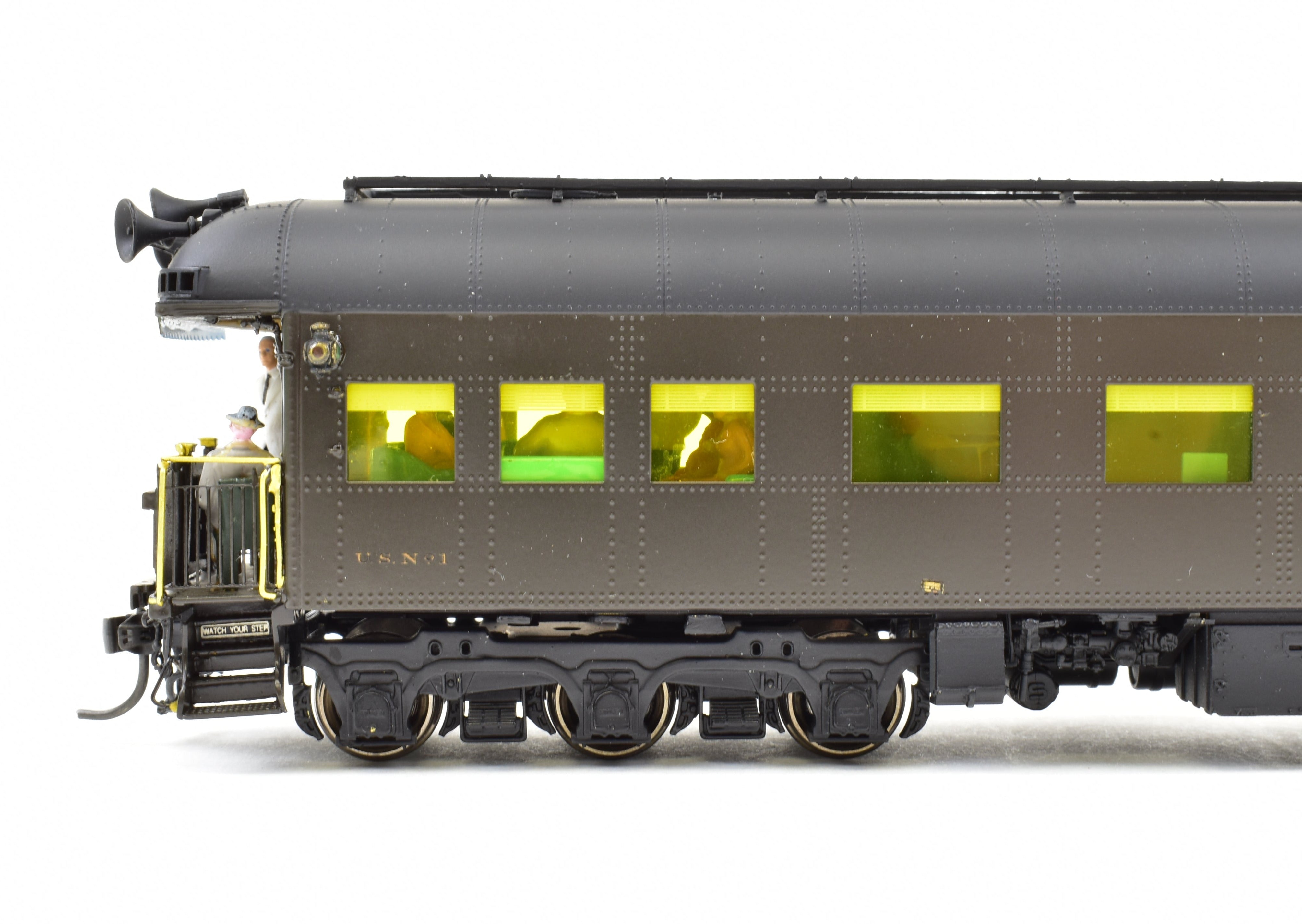 HO Scale Brass Model Pullman USN - 1 Ferdinand Magellan Presidential Car from Overland Models, Inc. Featuring Added Details for Reagan - Era Representation