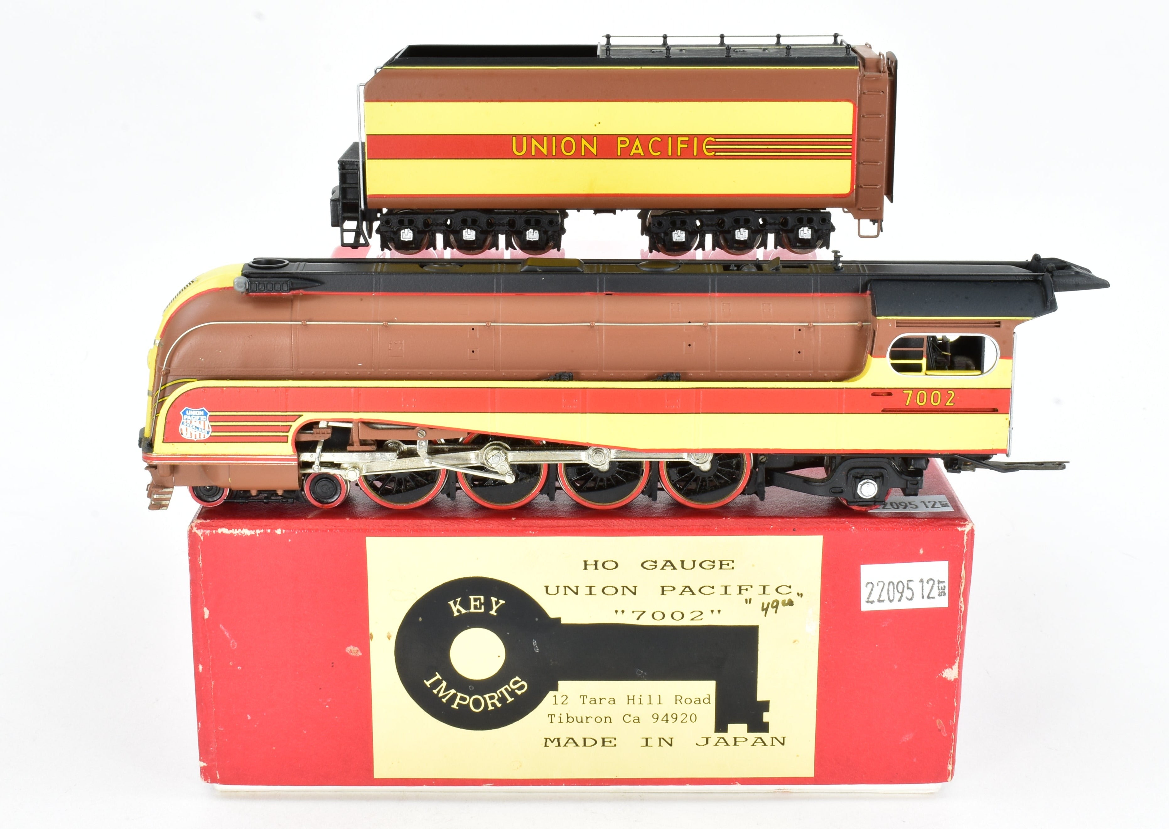 HO Scale Brass Union Pacific 4-8-2 FP Steam Locomotive Model, Key Imports UP No. 7002 Forty Niner