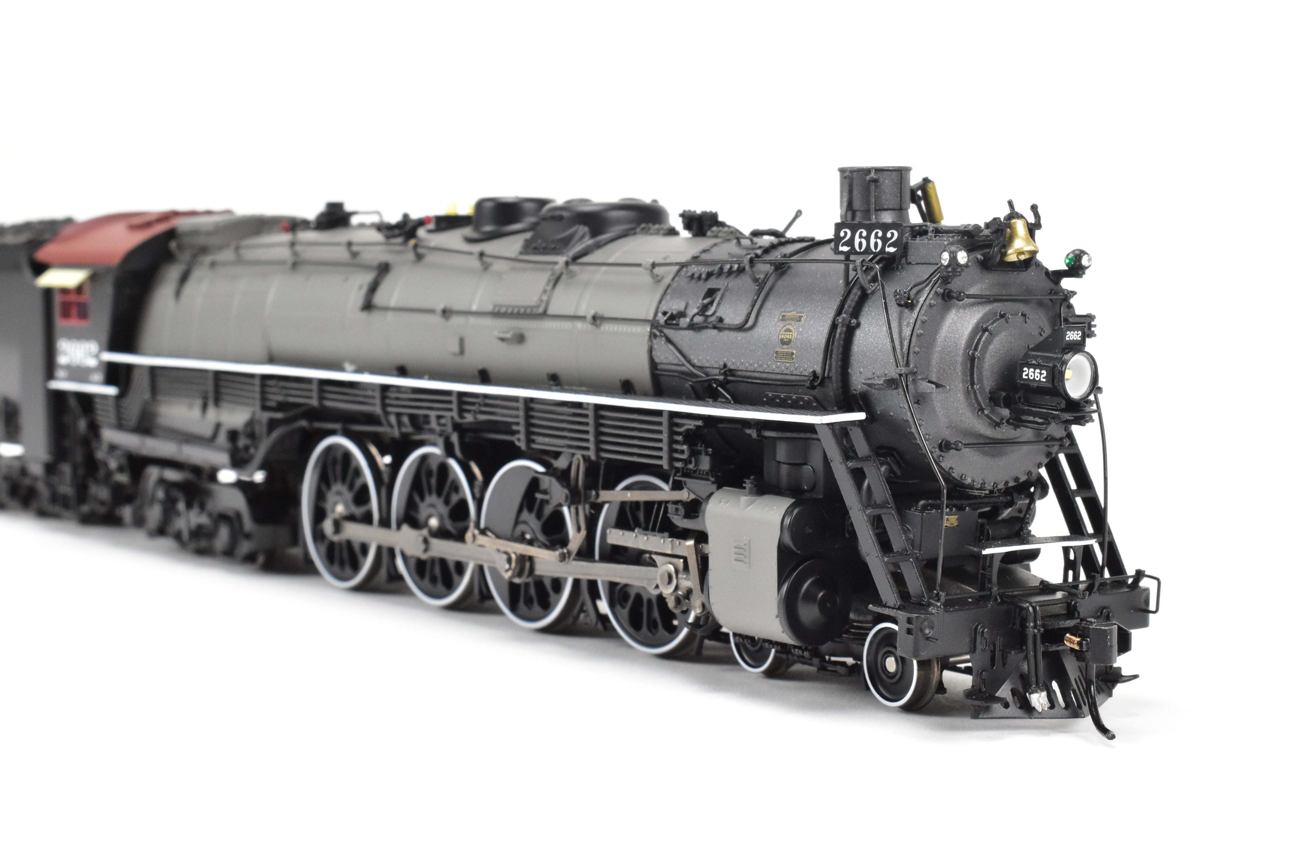 HO Scale Model Train - Broadway Limited Imports Brass Hybrid Series Northern Pacific A - 3 4 - 8 - 4 FP Locomotive with Gray Boiler (Post 1947) and Smoke, Featuring Paragon 4 Sound for DC and DCC Operation
