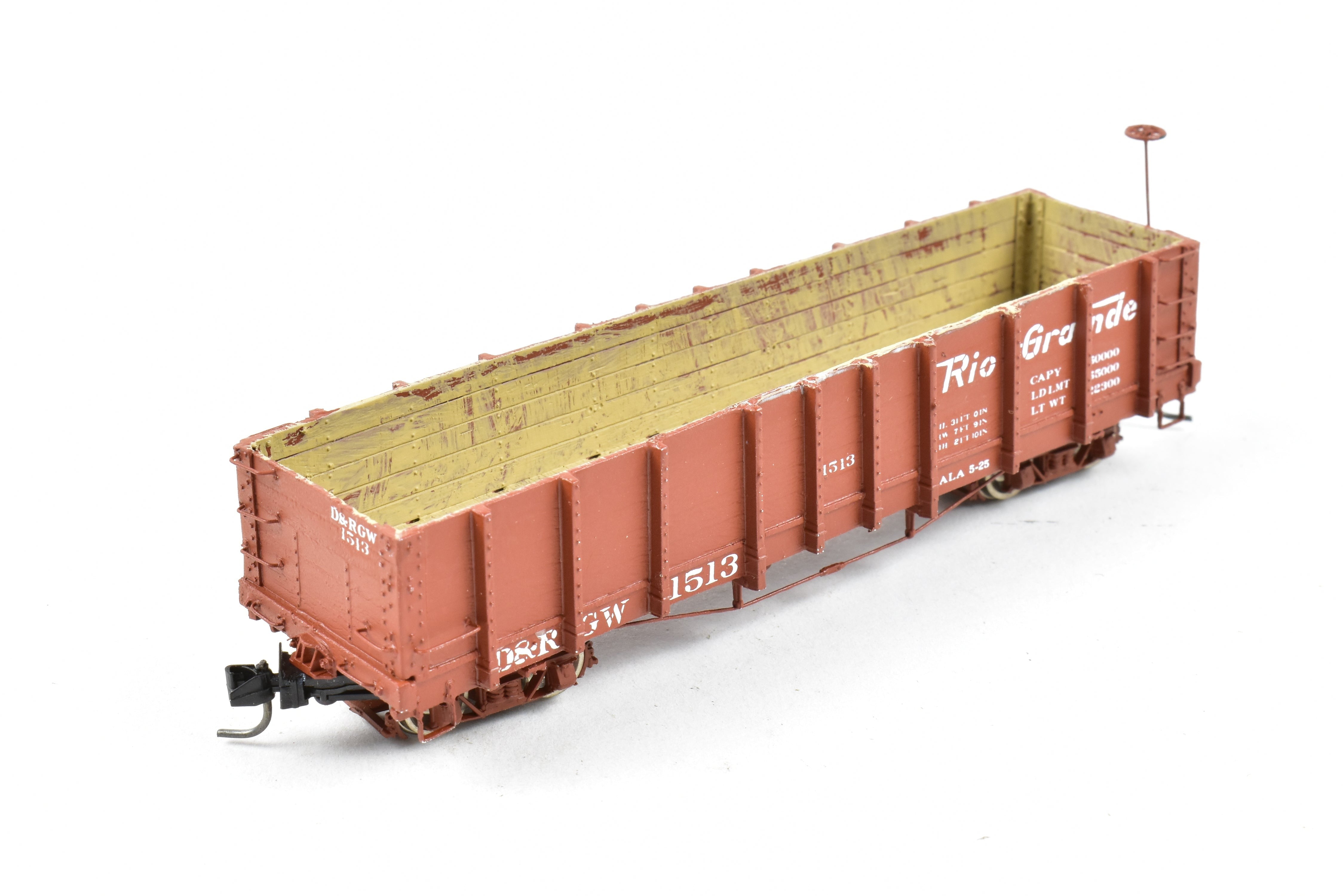 HOn3 Scale Custom - Built Denver & Rio Grande Western (D&RGW) Gondola Model of Leadville Supply Company from the 1940s, #1513