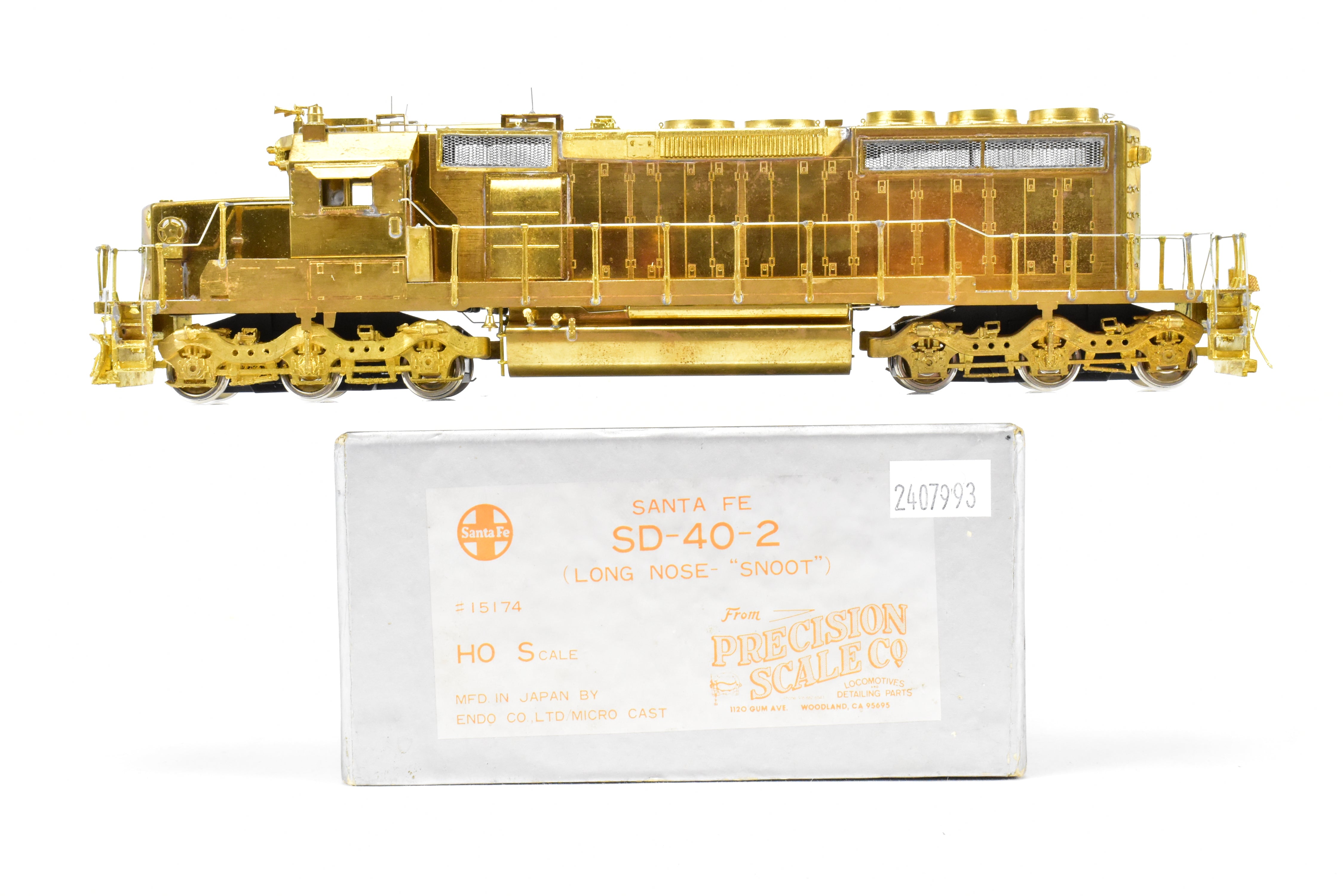 HO Brass Precision Scale Co. ATSF Santa Fe EMD SD40 - 2 Long Nose Model