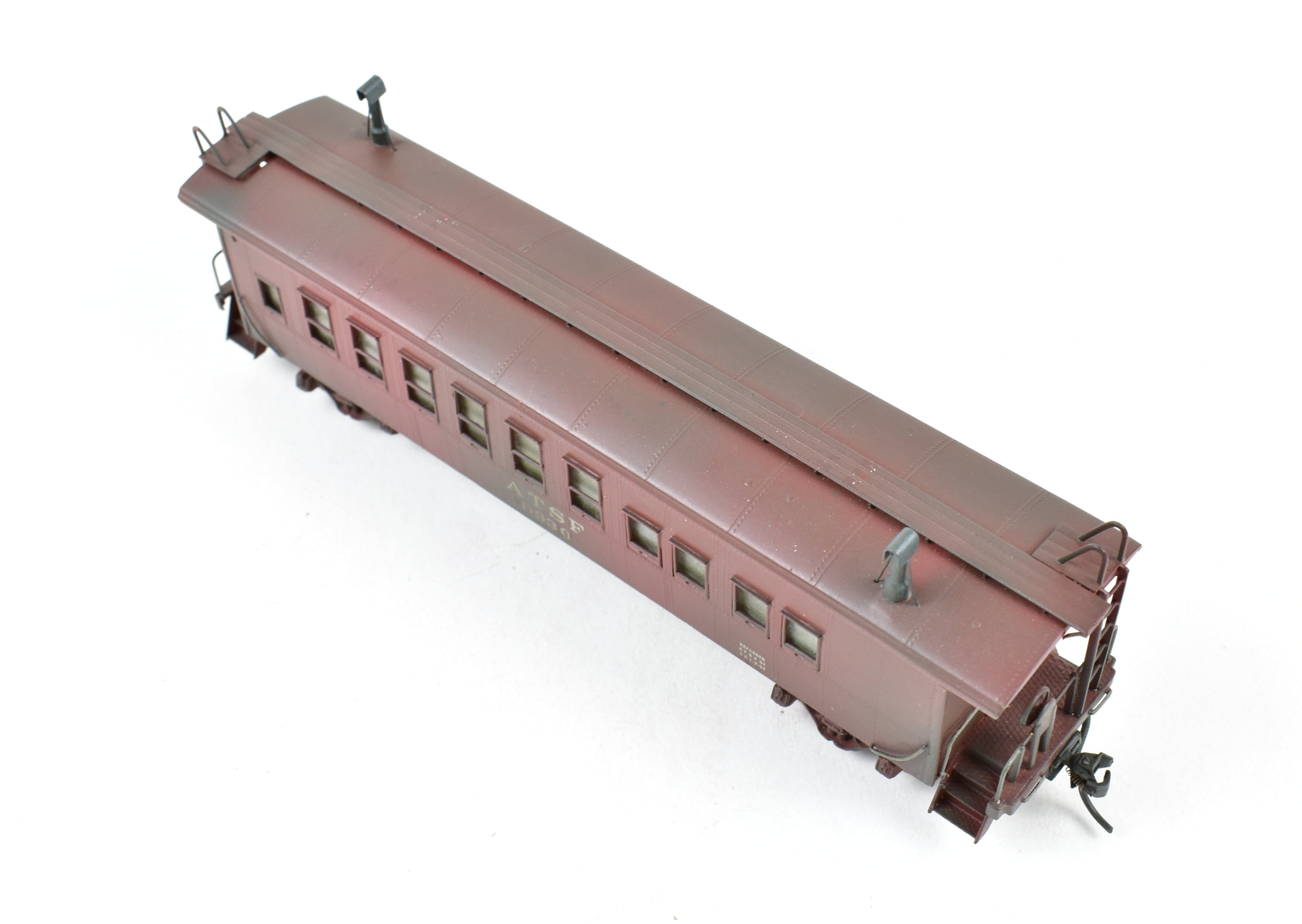 Custom Painted and Weathered HO Brass Hallmark ATSF - Santa Fe Drover Car