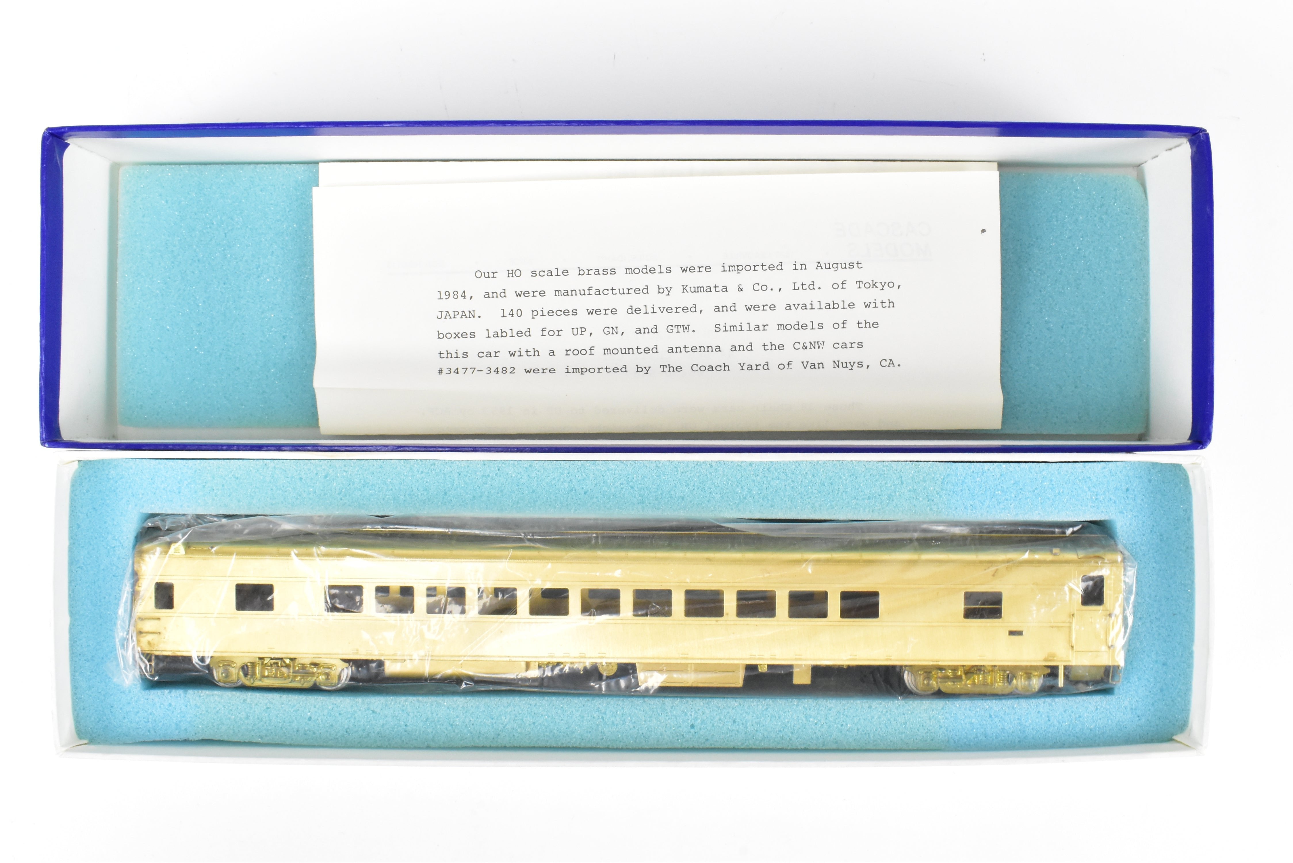 High - Quality HO Scale Brass Cascade Models Union Pacific (UP) ACF 1953 44 - Seat Chair Car Models Ranging from #5450 to #5487