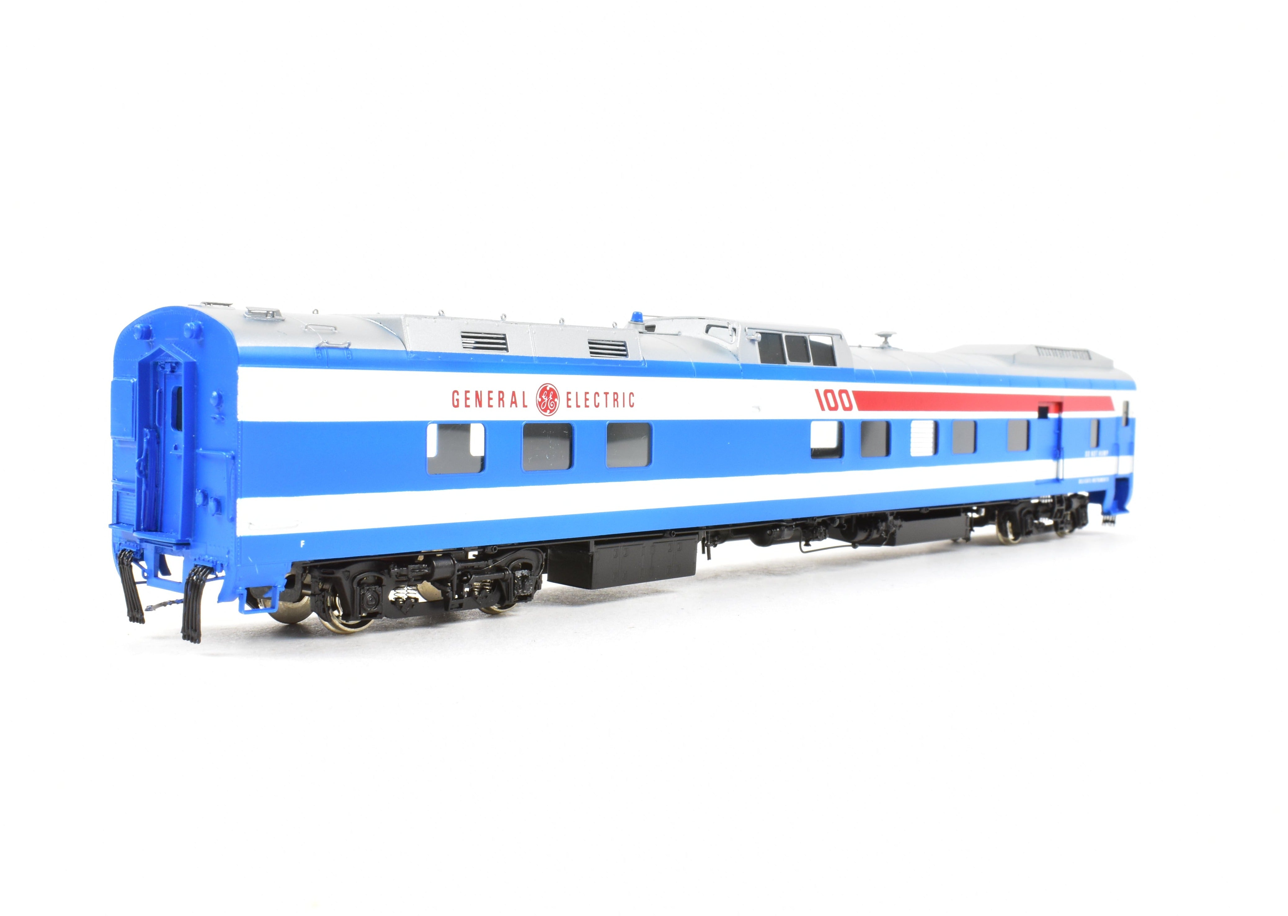 HO Scale Brass Model Train - Overland Models Inc. General Electric Test Car #100 with Factory Paint, Ideal for Model Train Enthusiasts