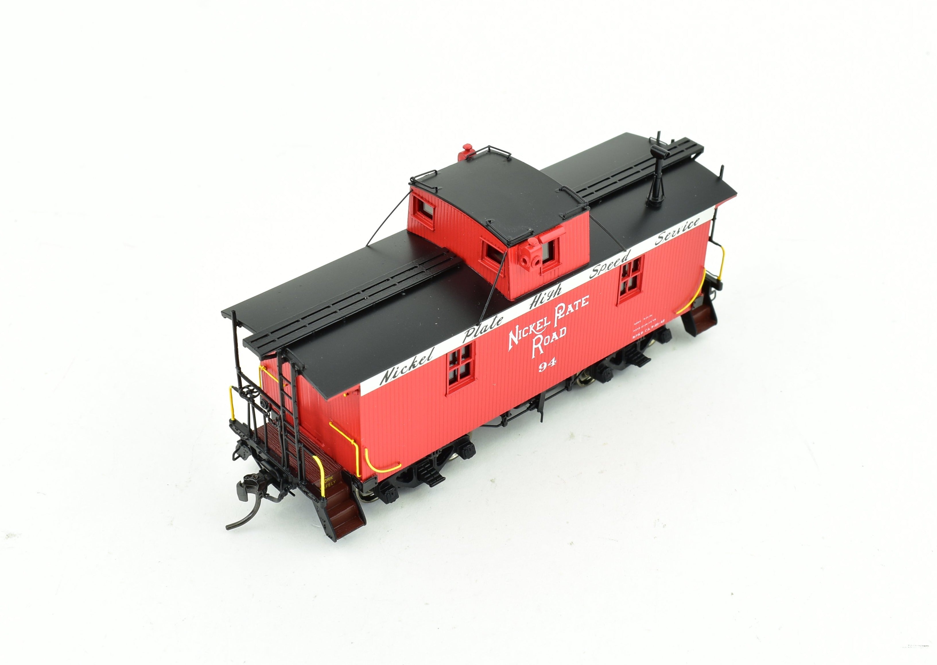 HO Scale Brass Division Point NYC & St.L - Nickel Plate Road LE&W 26-Foot Wood Caboose Factory Painted Limited Edition Model