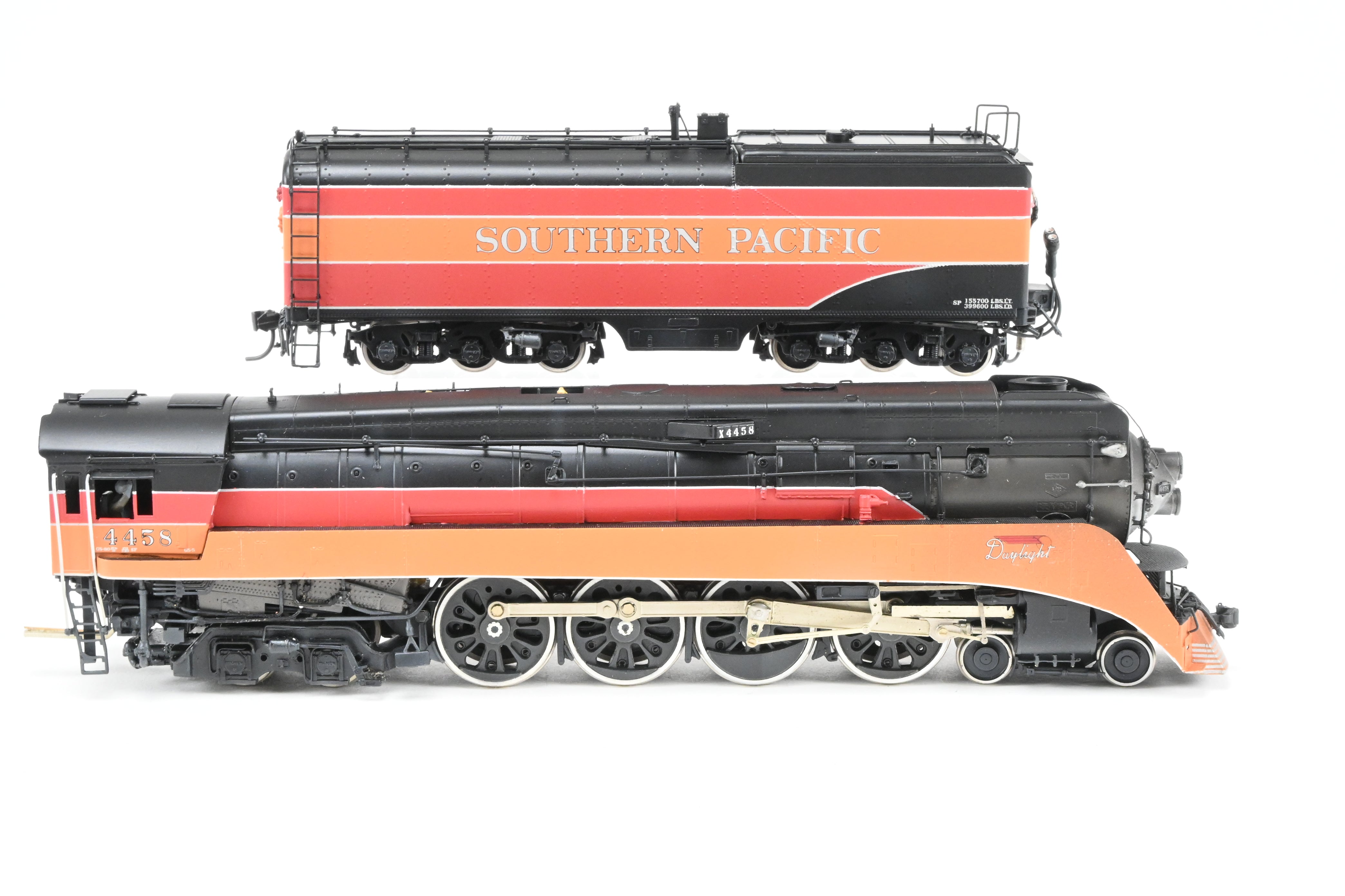 HO Scale Brass Model Train CON Key Imports SP - Southern Pacific GS - 5 4 - 8 - 4 Late Daylight Custom Series #84 Road No. 4458 with Light Weathering and PFM Sound Function
