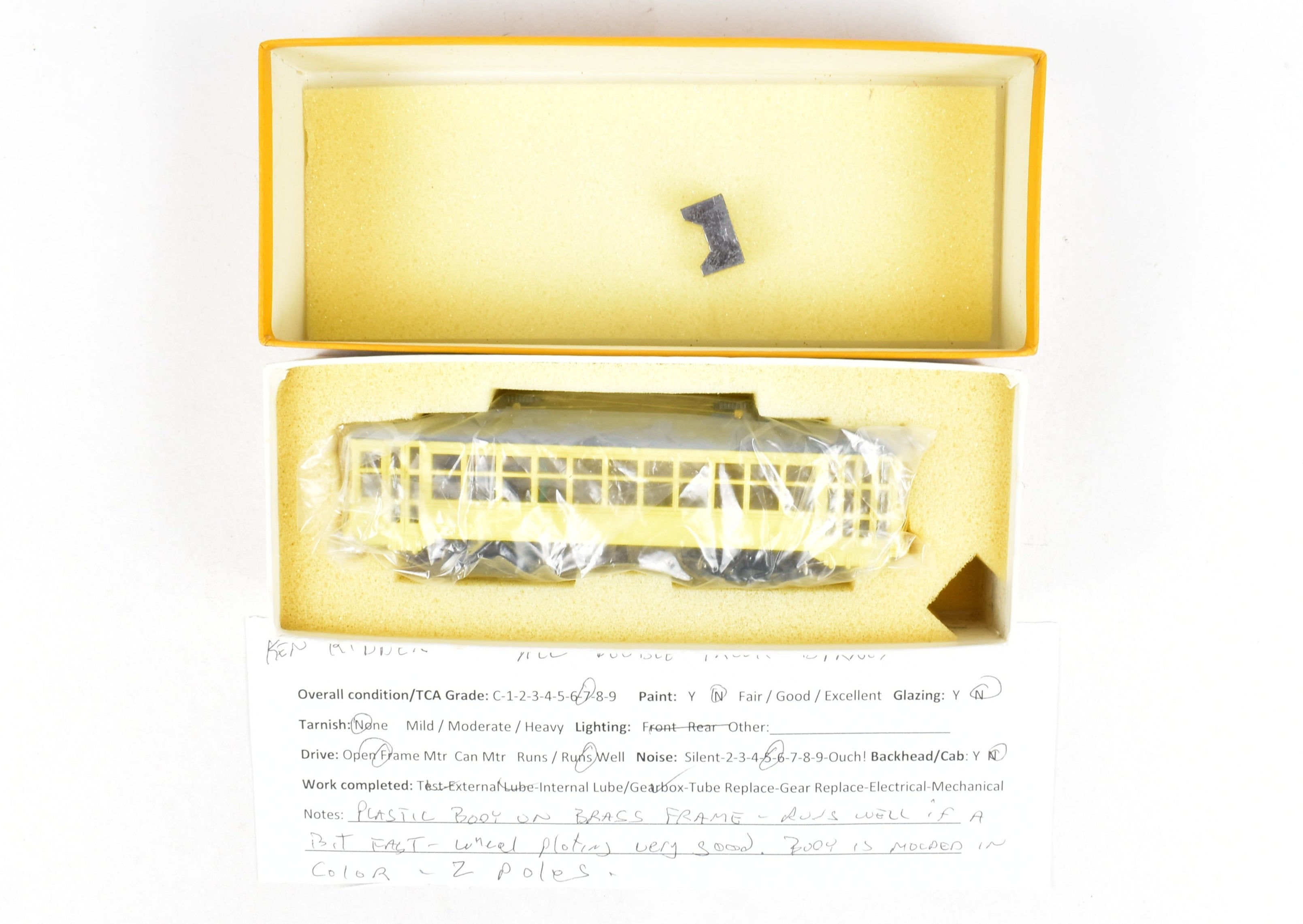 HO Scale Ken Kidder American Car Co. Double-Truck Birney Trolley Model for Kids and Hobbyists