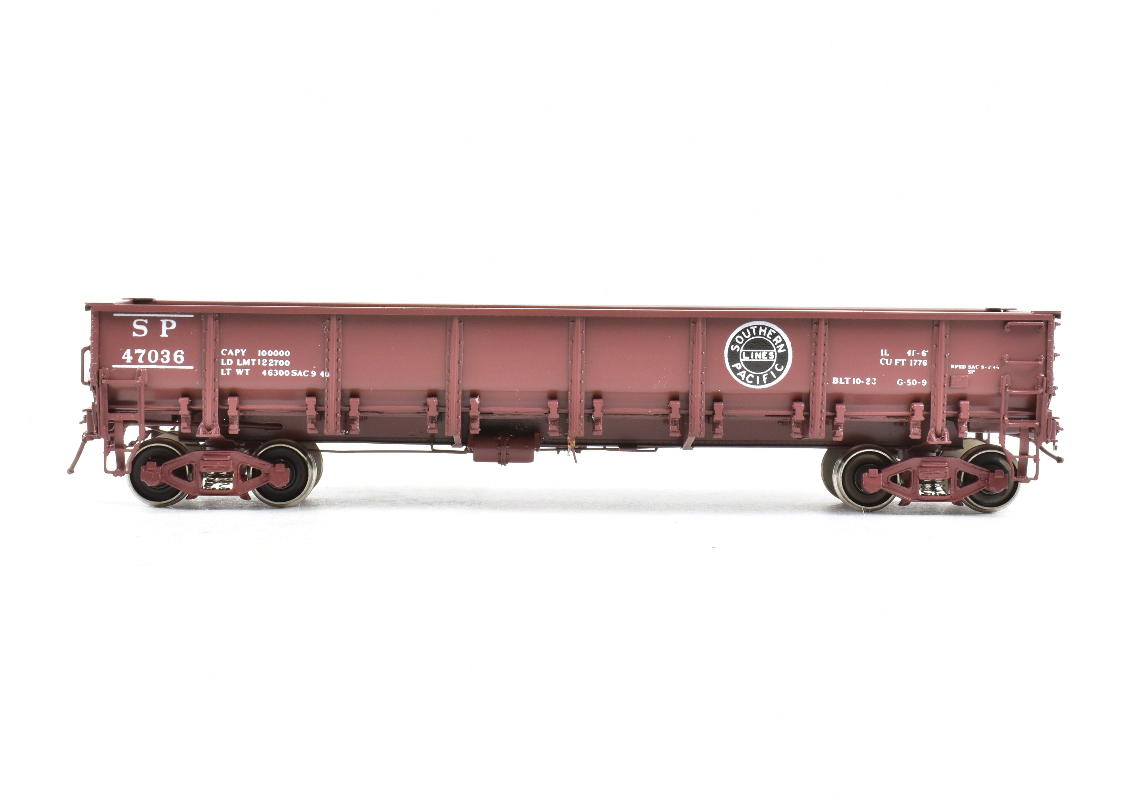 1940s HO Scale Brass Southern Pacific G50 - 9 Drop Bottom Gondola by Challenger Imports