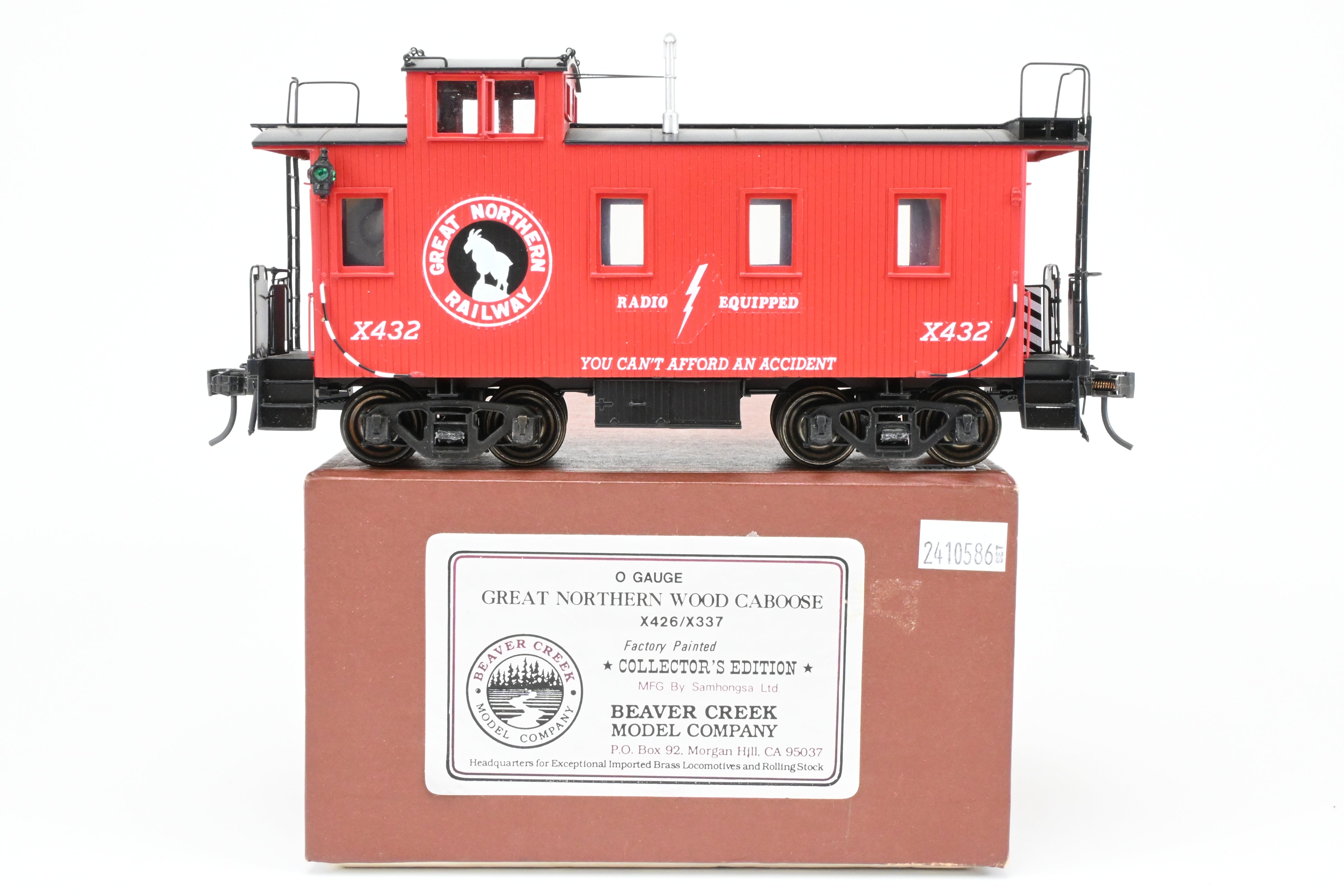 1987 Collector's Edition Great Northern Wood Caboose FP #X432 by Beaver Creek Model Co.